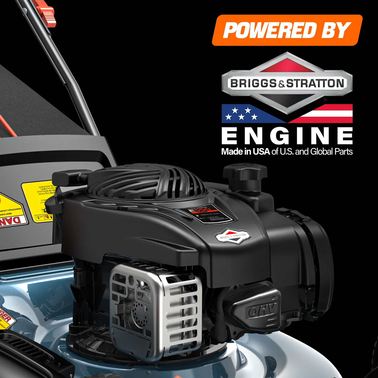 SENIX Gas Lawn Mower 21in Cutting Blade 22in Cutting Deck, 140cc 4 - Cycle Made in USA Briggs & Stratton Engine, 3 - in - 1, 6 - Height Adjustment, 11" Rear Wheels, LSPG - M7