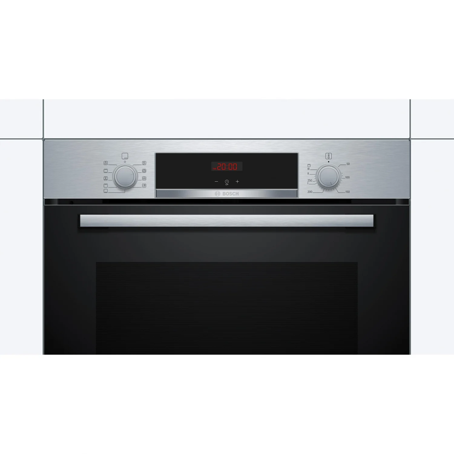 Bosch HBA512ES0 Multifunktionsovn, 3,4 kW, 71 L, Klipslåge, 7 Madlavningsfunktioner, Energieffektivitet A - Rustfrit stål