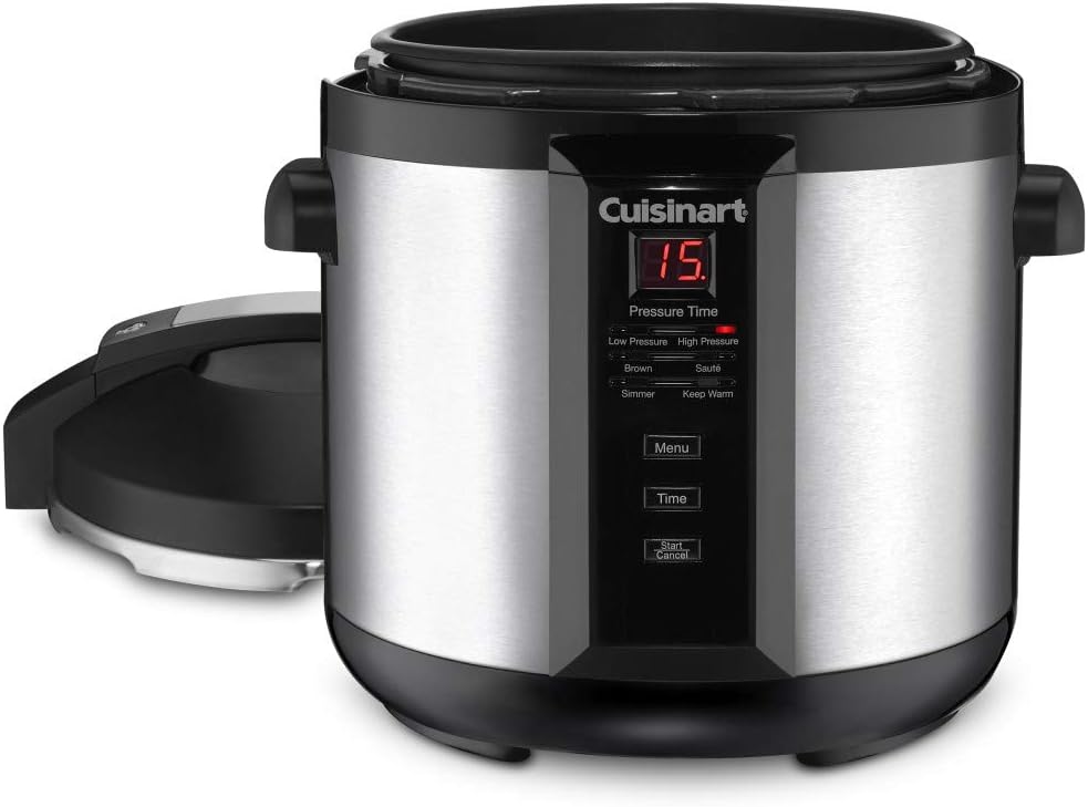 Autocuiseur électrique Cuisinart 6 litres (2025). Acier inoxydable. Commandes numériques. Multifonctionnel. Modèle CPC-600N1