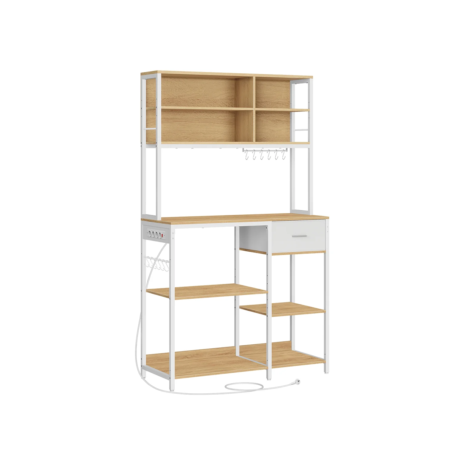 Küchenregal mit Mehrfachsteckdose