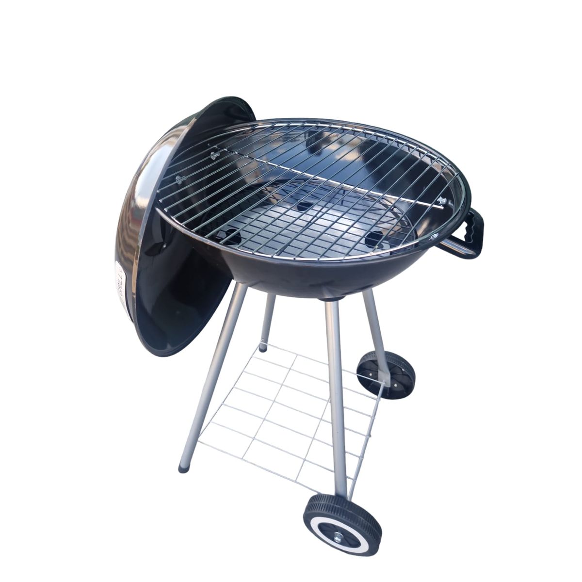 Barbecue au charbon de bois Elecsan de 18,5 pouces avec roulettes et couvercle