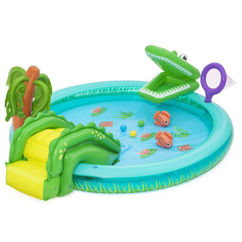 Bestway Oppustelig Krokodillelegepladspool 224x181x72 cm +2 År Have 53166
