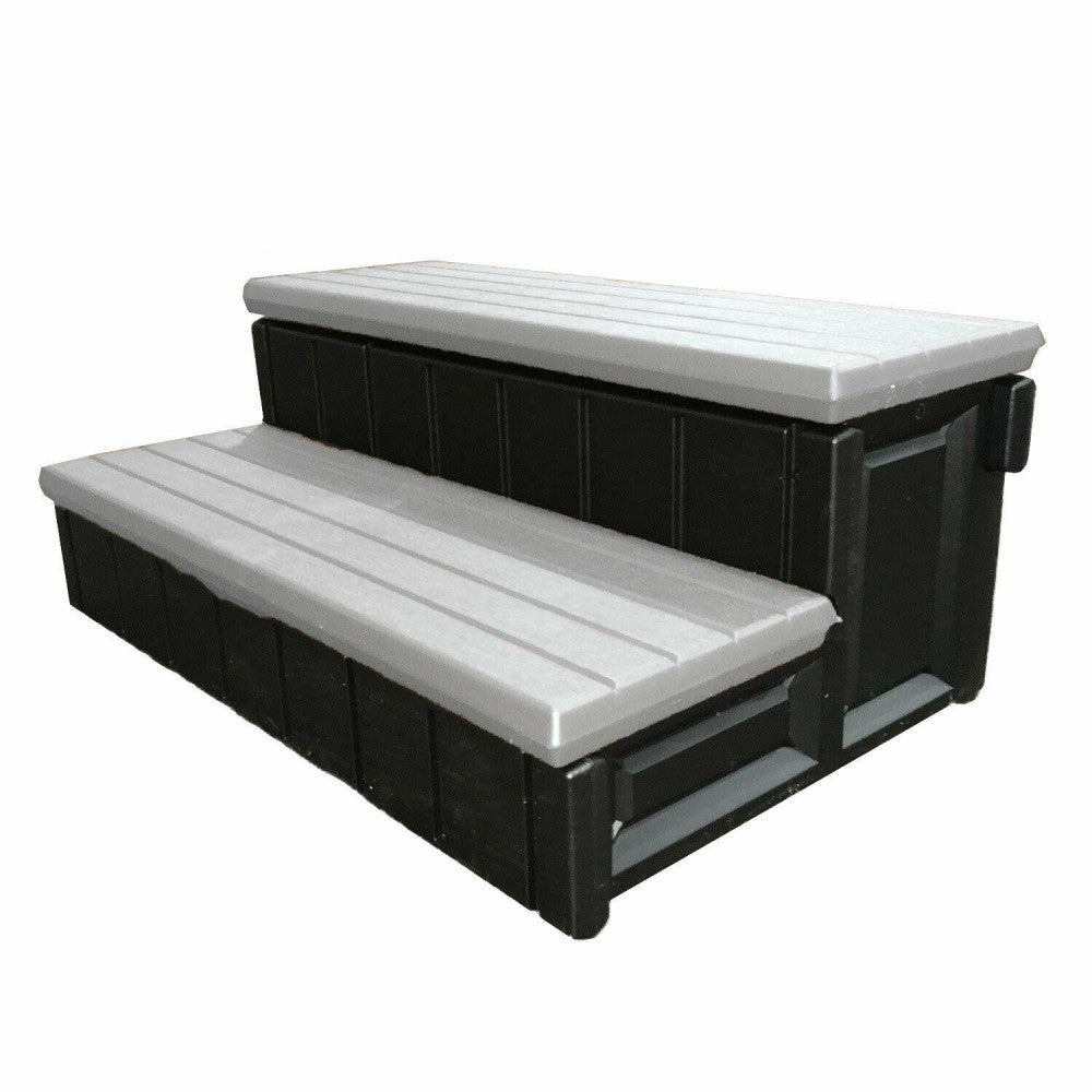 Escalier de 36 pouces pour spa de patio Leisure Accents avec compartiment de rangement