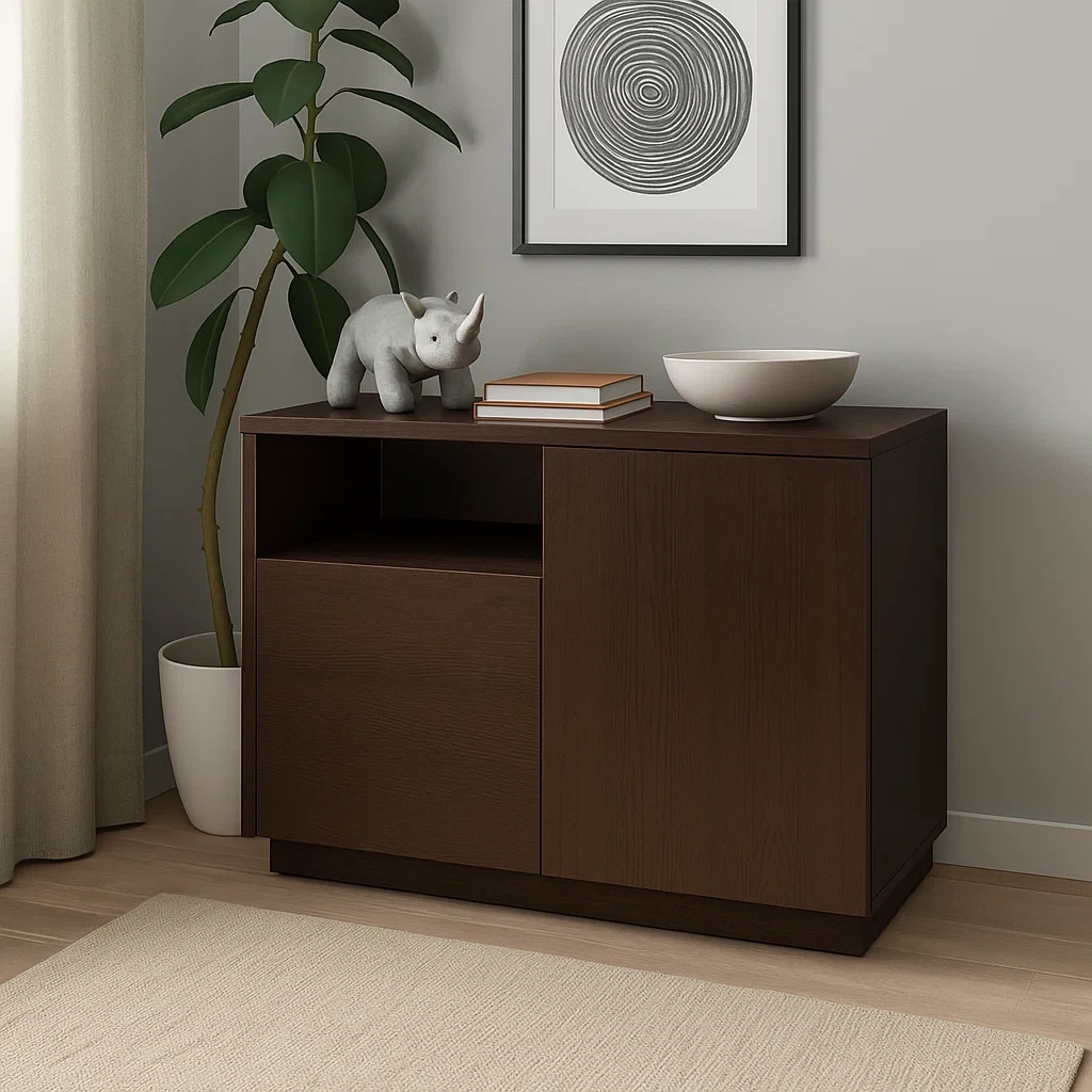 Kücheninsel, Küchenschrank mit offenem Regal und Tür, Maße 80 x 40 x 60 cm, für die heimische Küche. - 2tGJMCbxEGJV