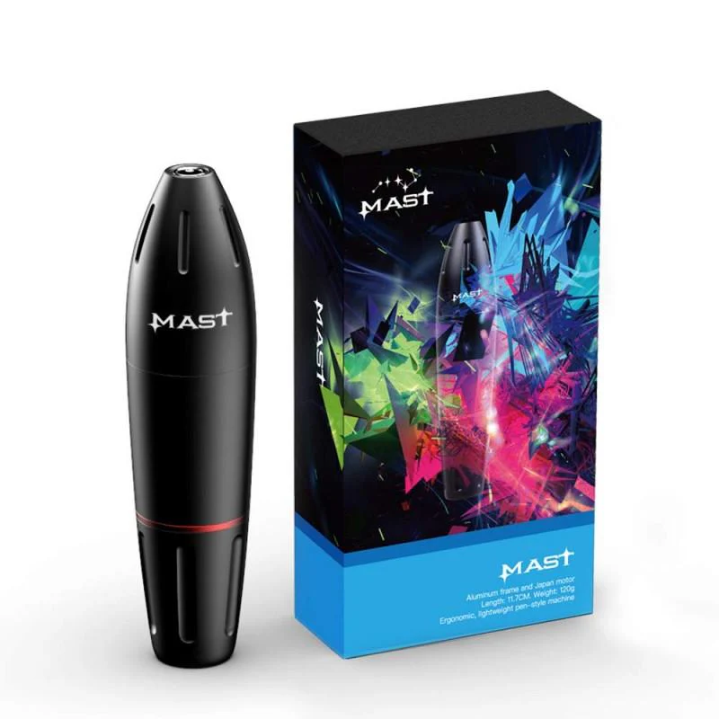 Dragonhawk Mast Rotary Tattoo-Maschine mit Netzteil und 50 Nadeln