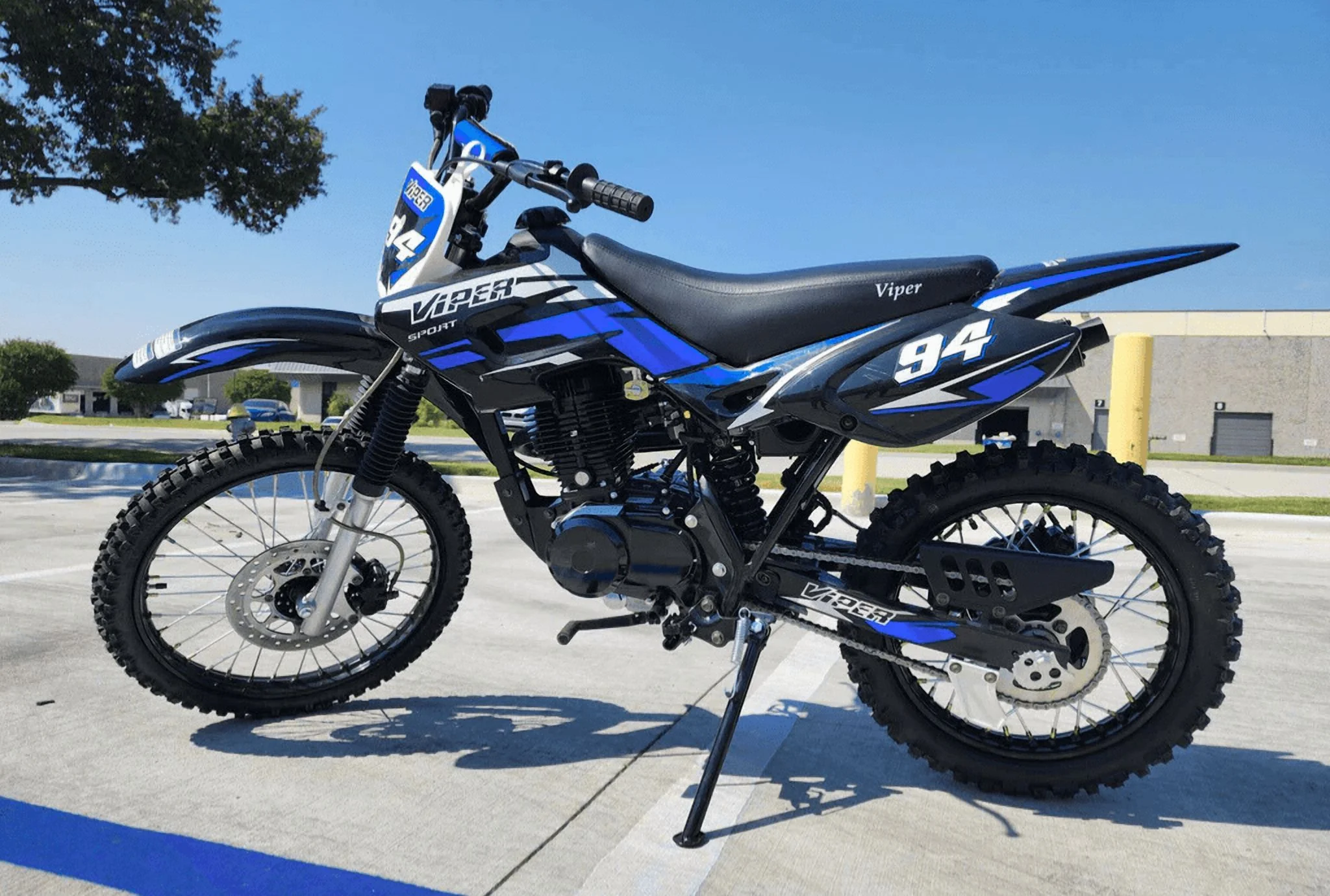 Trailmaster JHL Pro Series TM LX250 Premium Mid - Size Dirt Bike, Electric Start, Extended Frame, 21 in Front Tire, 37.4 Seat Height, Manual Trans (Blue)