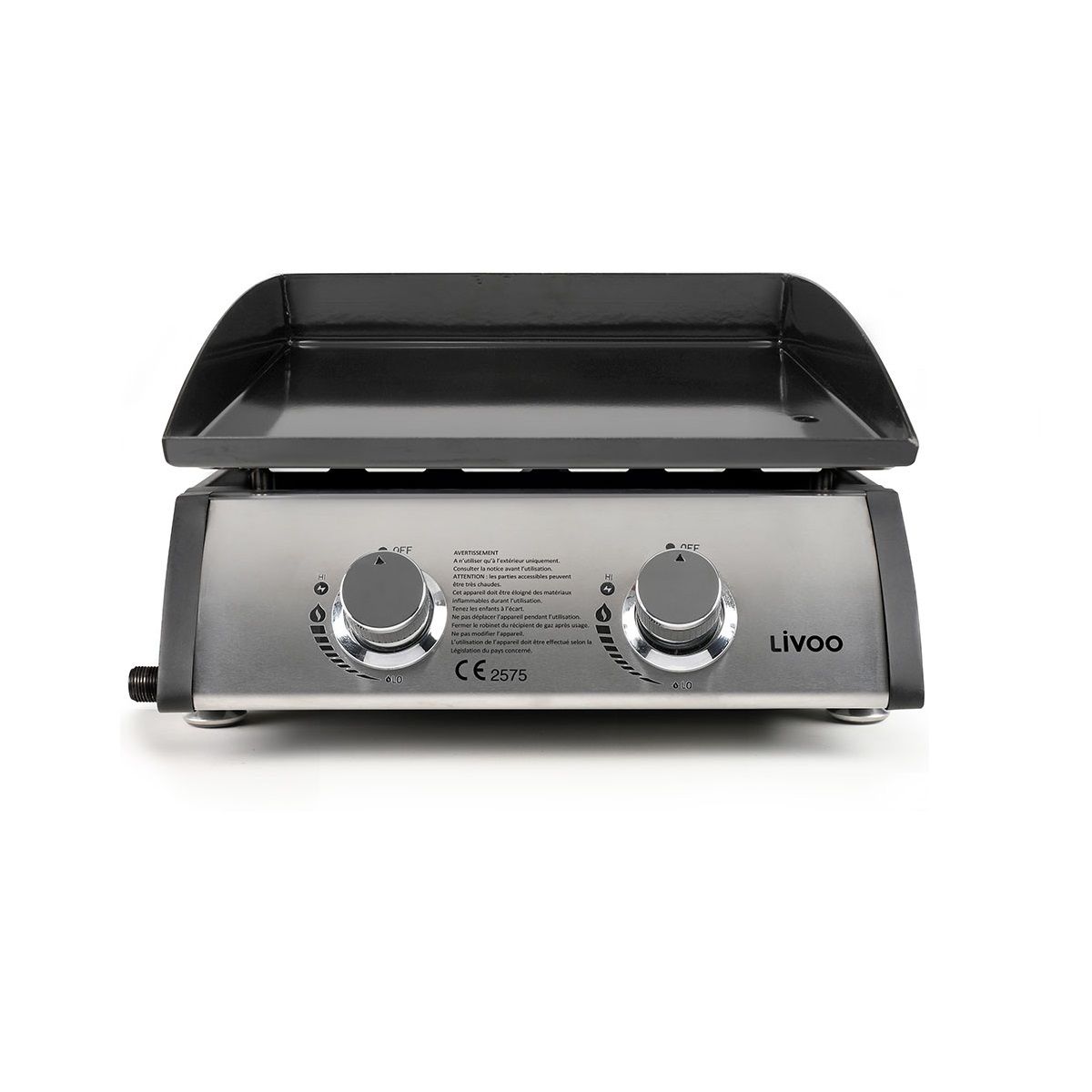 Livoo Gasgrillplatte mit 2 Brennern - Doc296