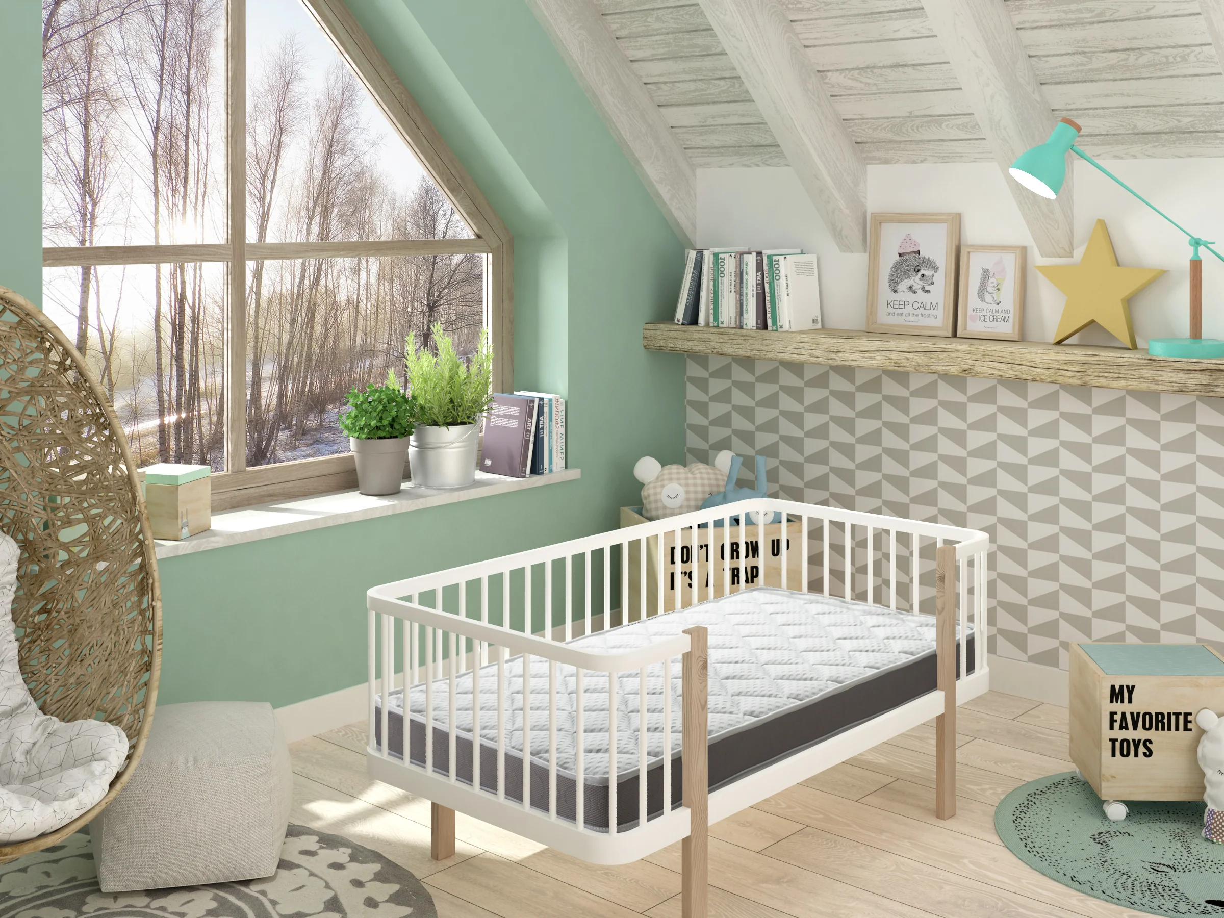 BabyBed viskoelastisk krybbemadras