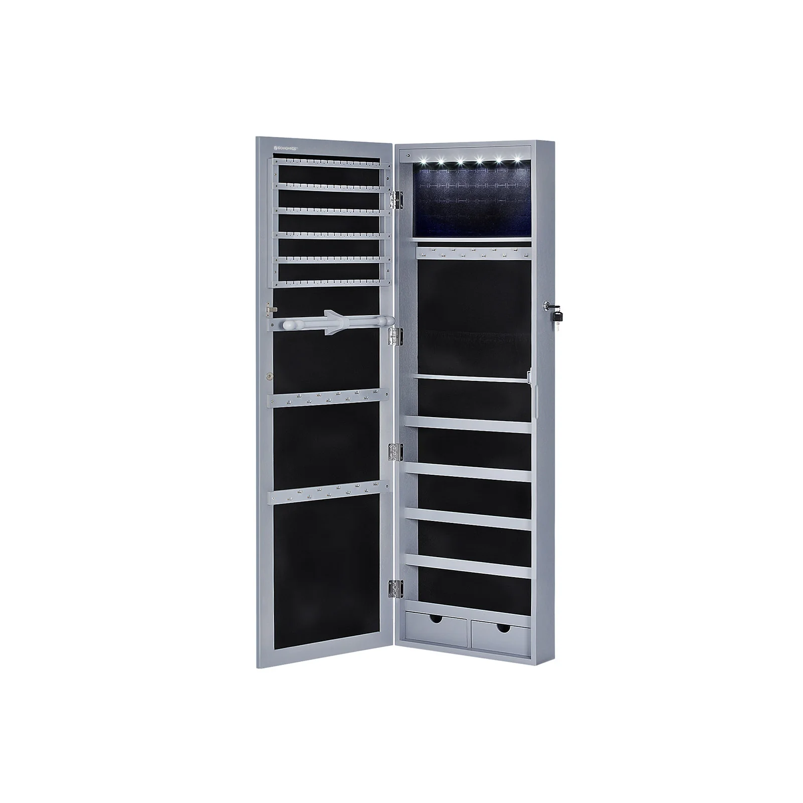 Armoire à bijoux avec miroir