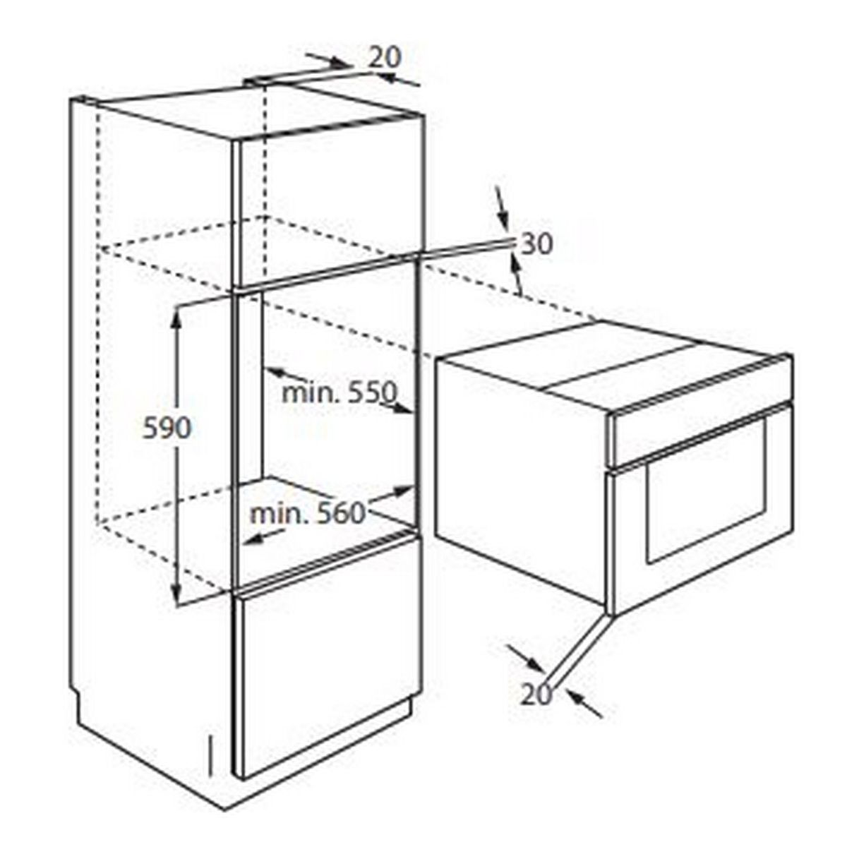 Infiniton P659at Pyrolytisk Ovn, 70 Liter, 3200 W, 9 Funktioner, Krystal Sort