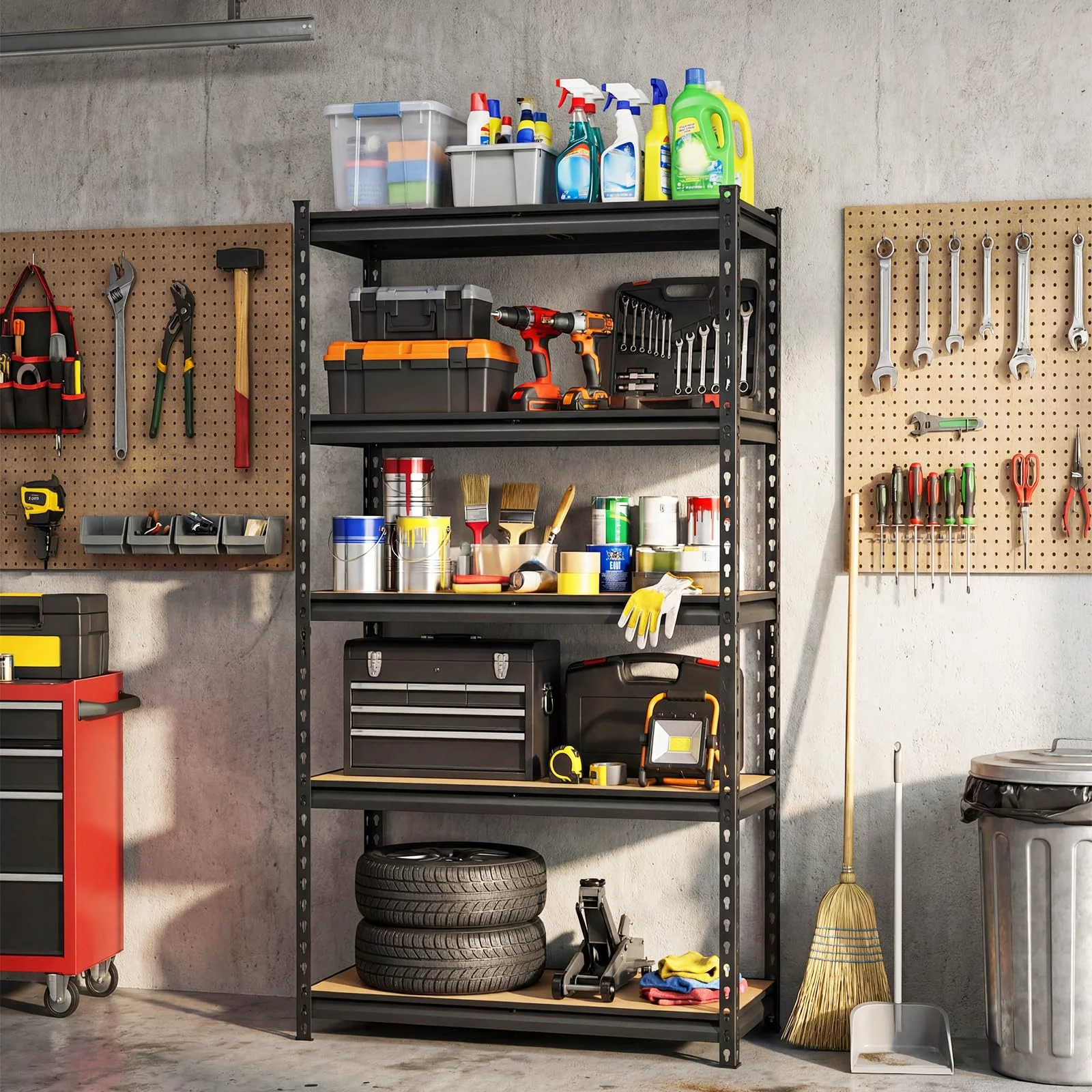 Tangkula 5-Tier Heavy Duty Garage Shelving Units w/Adjustable Utility Rack (30" W x 12" D x 60" H)