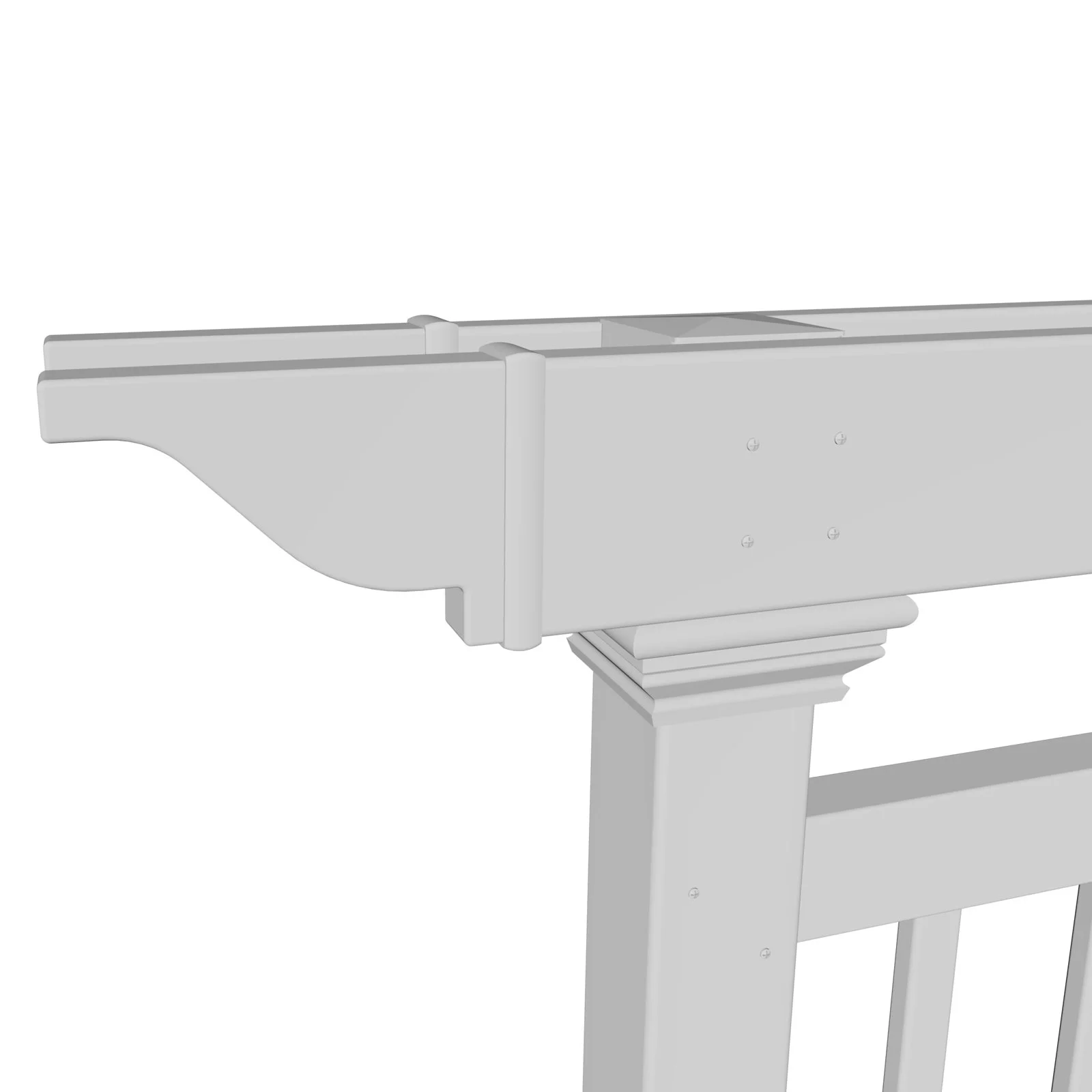 Vita 80" W x 90" H Camden Vinyl Privacy Screen and Trellis, White, VA68243