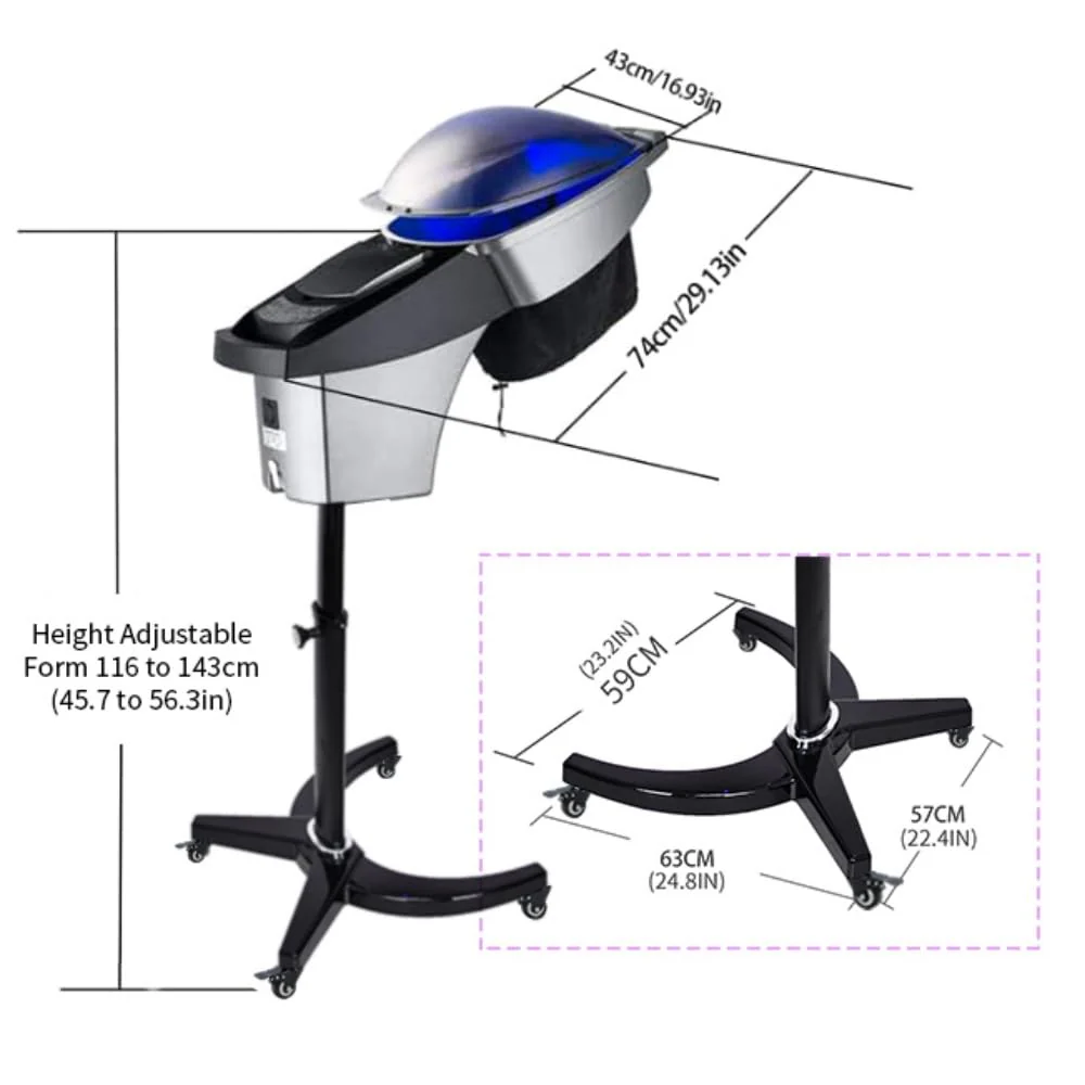 Professionel damper til skønhedssaloner – Micro-Mist Generator med ozon O3. Hårfarveaccelerator og -behandling