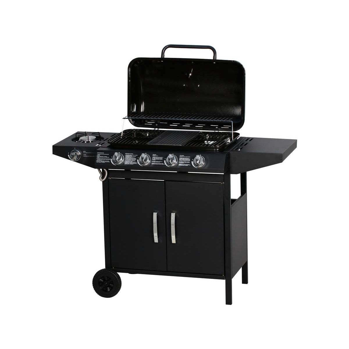 „Festa 5“ Gasgrill – 5 Brenner (1 Seite) – 12,9 kW – Schwarz
