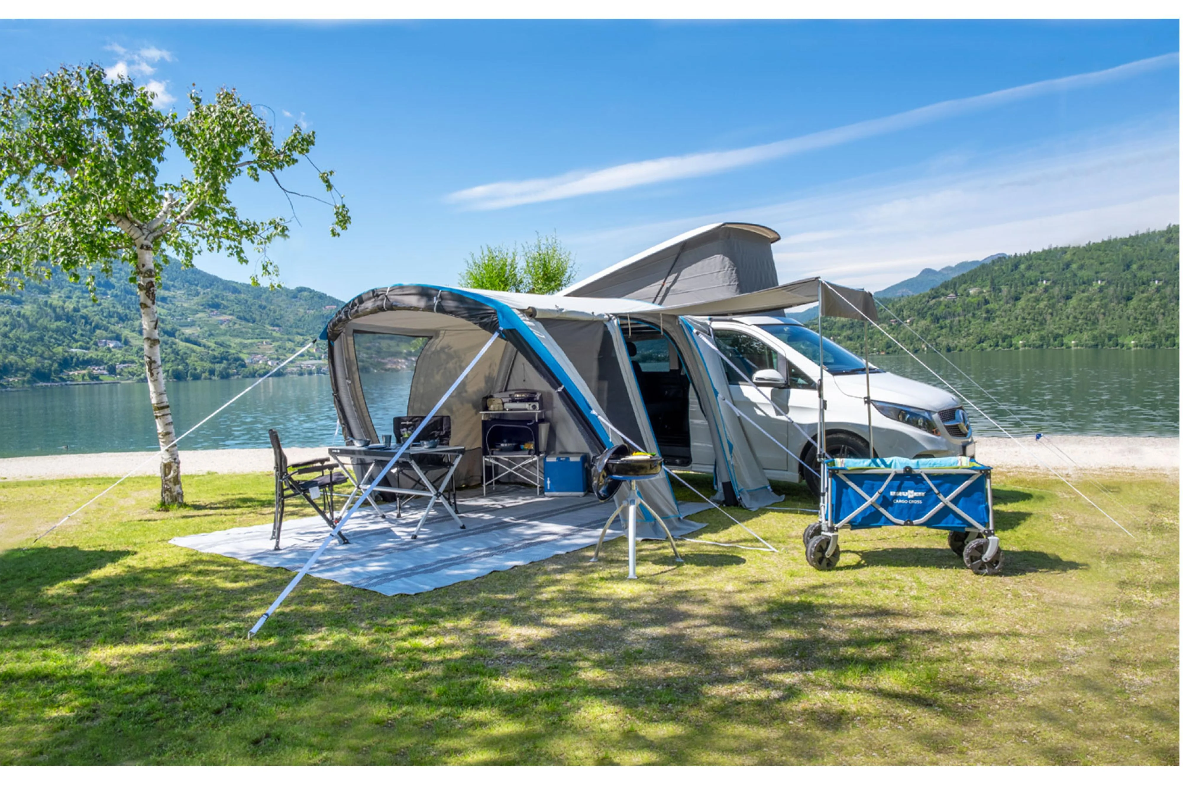 2025 Air Travel II A.I.R. TECH Oppusteligt Polybomuldstelt – til varevogne (Højde 180-210 cm)