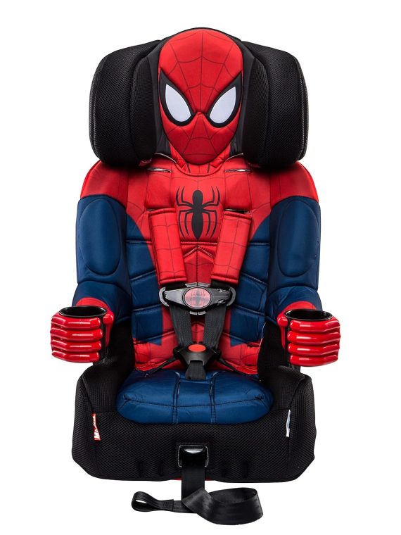 KidsEmbrace Marvel Spider-Man 2-in-1 Kindersitz (2025): Vorwärtsgerichteter Kindersitz mit LATCH-System | 5-Punkt-Gurt (10–30 kg), umwandelbar zum Sitzerhöher mit Gurtbefestigung (18–45 kg) | Verstellbar