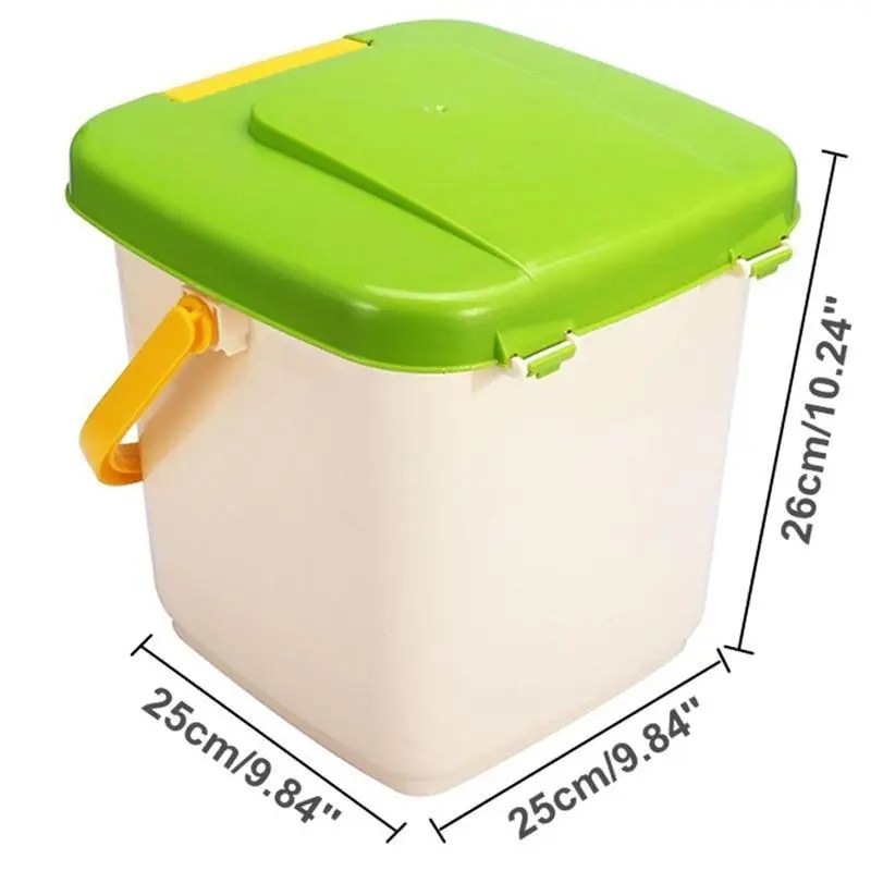 Gobelet de compostage en plastique grande capacité (12 L) pour plan de travail de cuisine