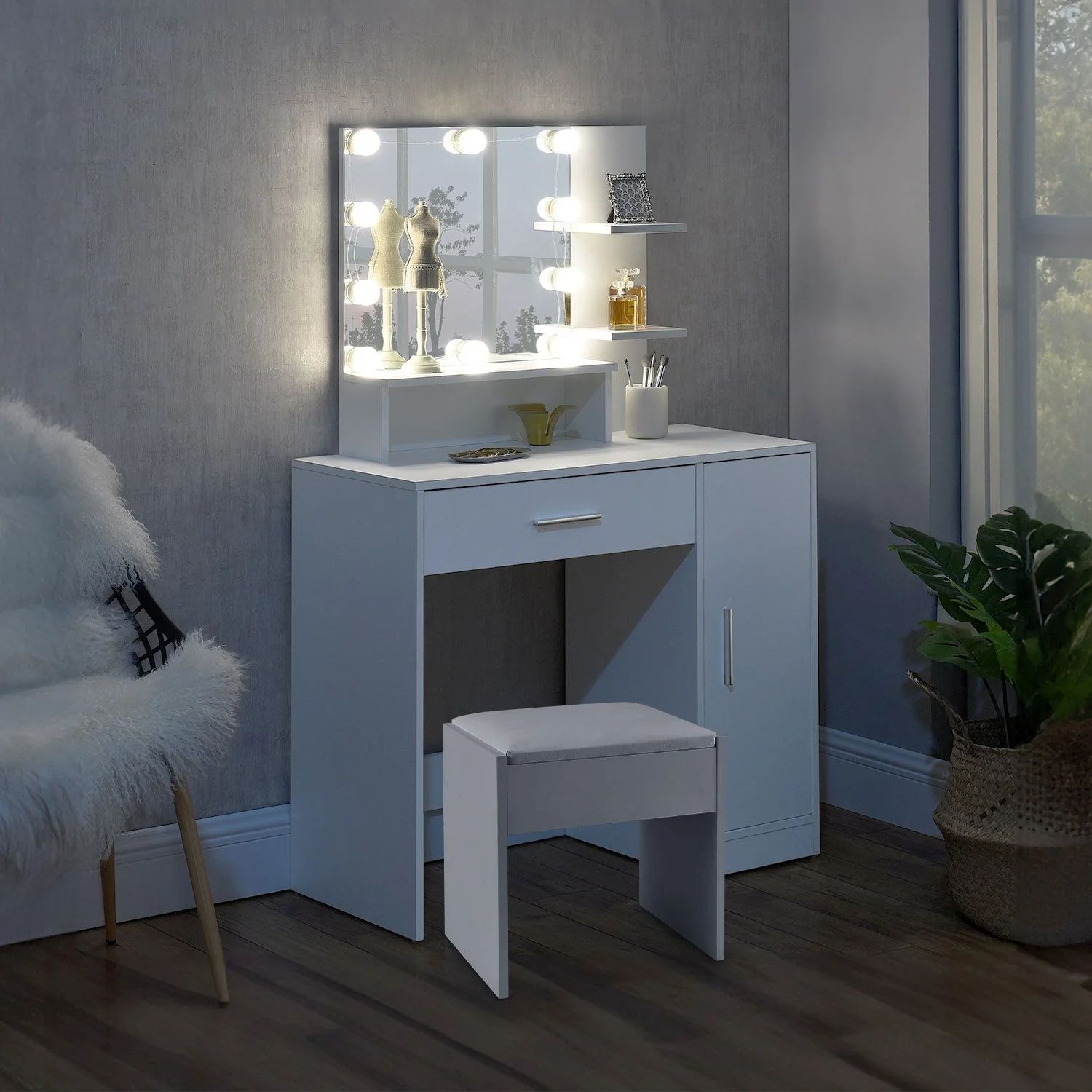 Zoey Schminktisch 2025 mit Melly Hocker