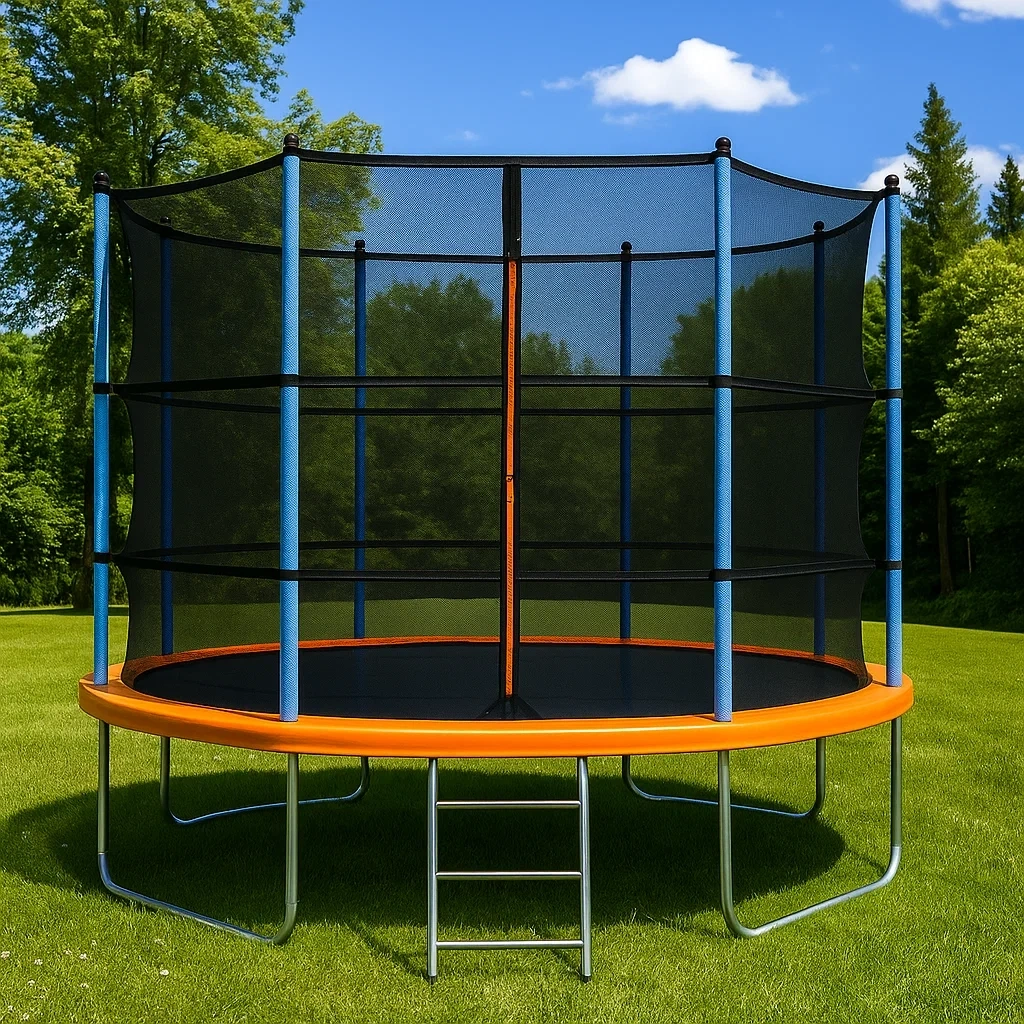 Trampolines 305x250 cm noir/orange/bleu - hYJRtDyz20GY