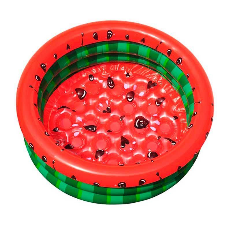 Piscine gonflable Solmar Watermelon pour enfants 100 l + 2 a, rouge/vert, Ø 100 x 30 cm