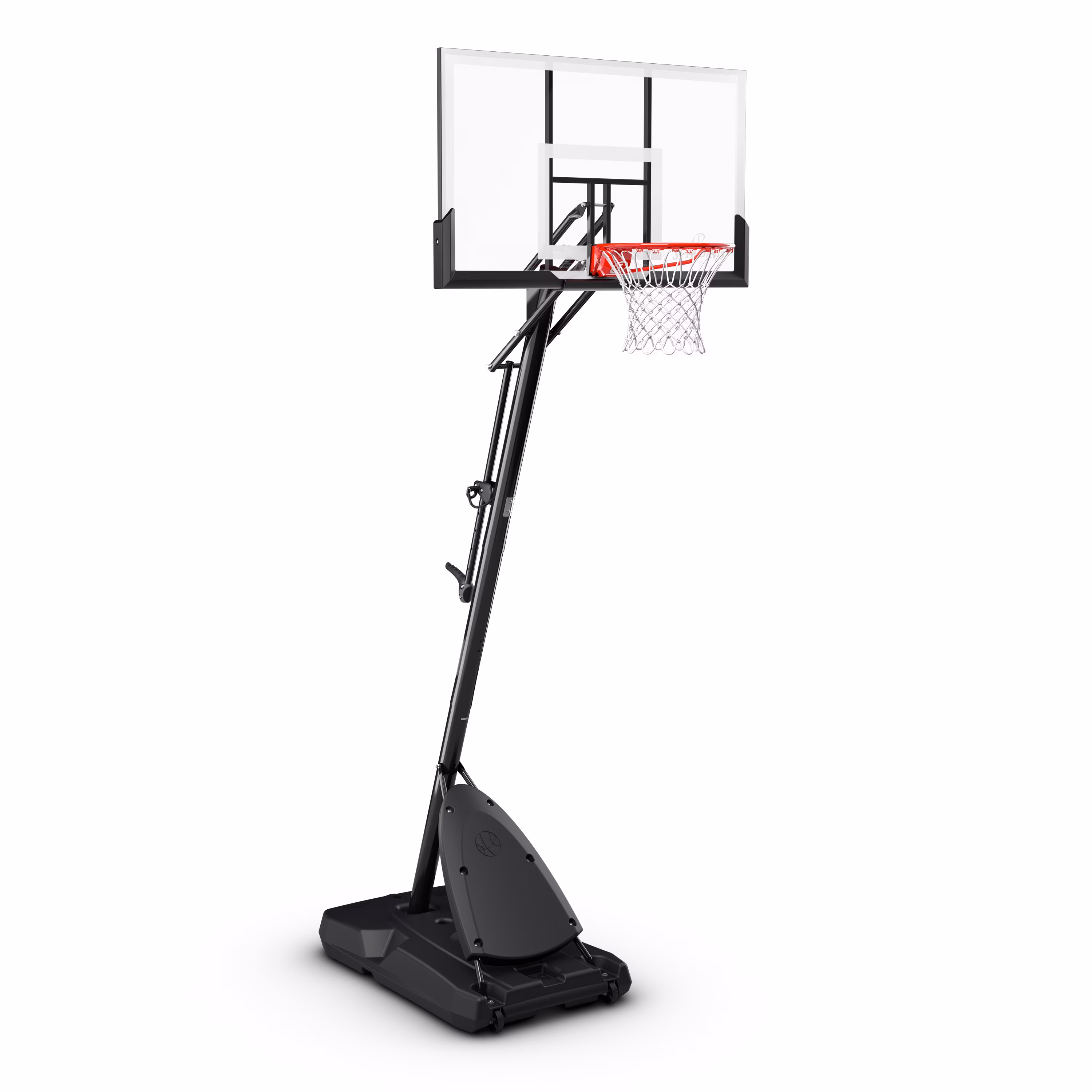 Spalding 54 - Inch Portable Basketball Hoop with Shatter - Proof Polycarbonate Backboard, Adjustable Exactaheight System & Pro Slam Rim - Outdoor Play