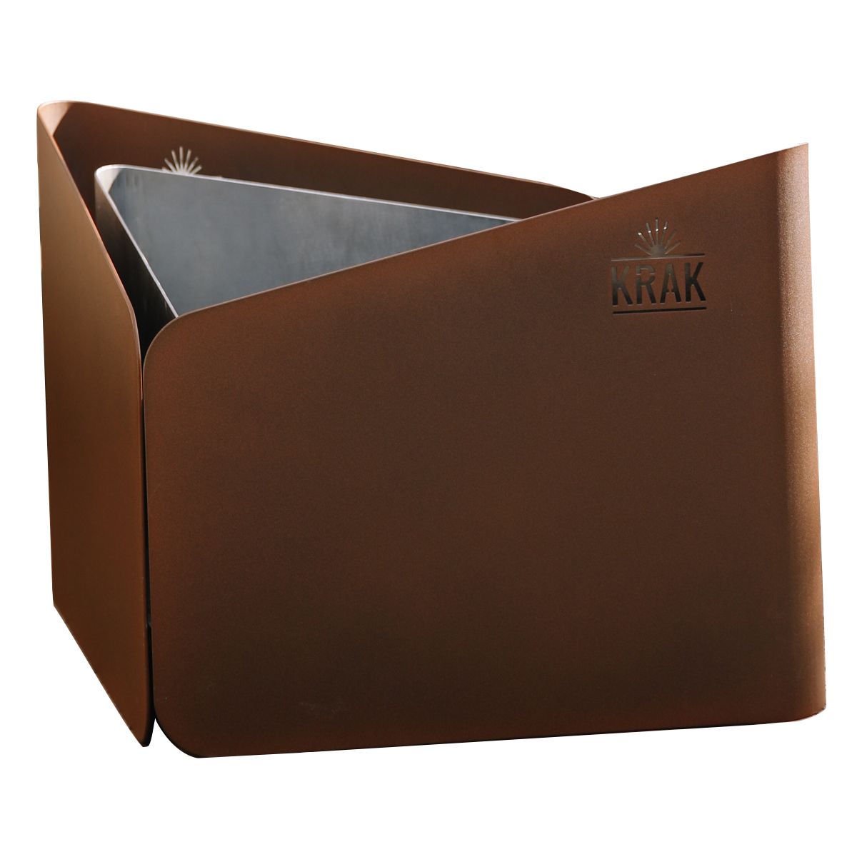 Krak Brasero 3 En 1 Fleur De Rouille - Levant + Grille + Plateau Fleur De Rouille