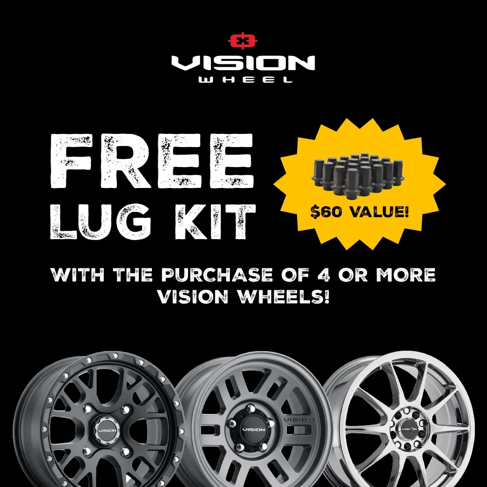 Vision Wheels 426 Cross 14x5x5 Black Rim - 14" Inches