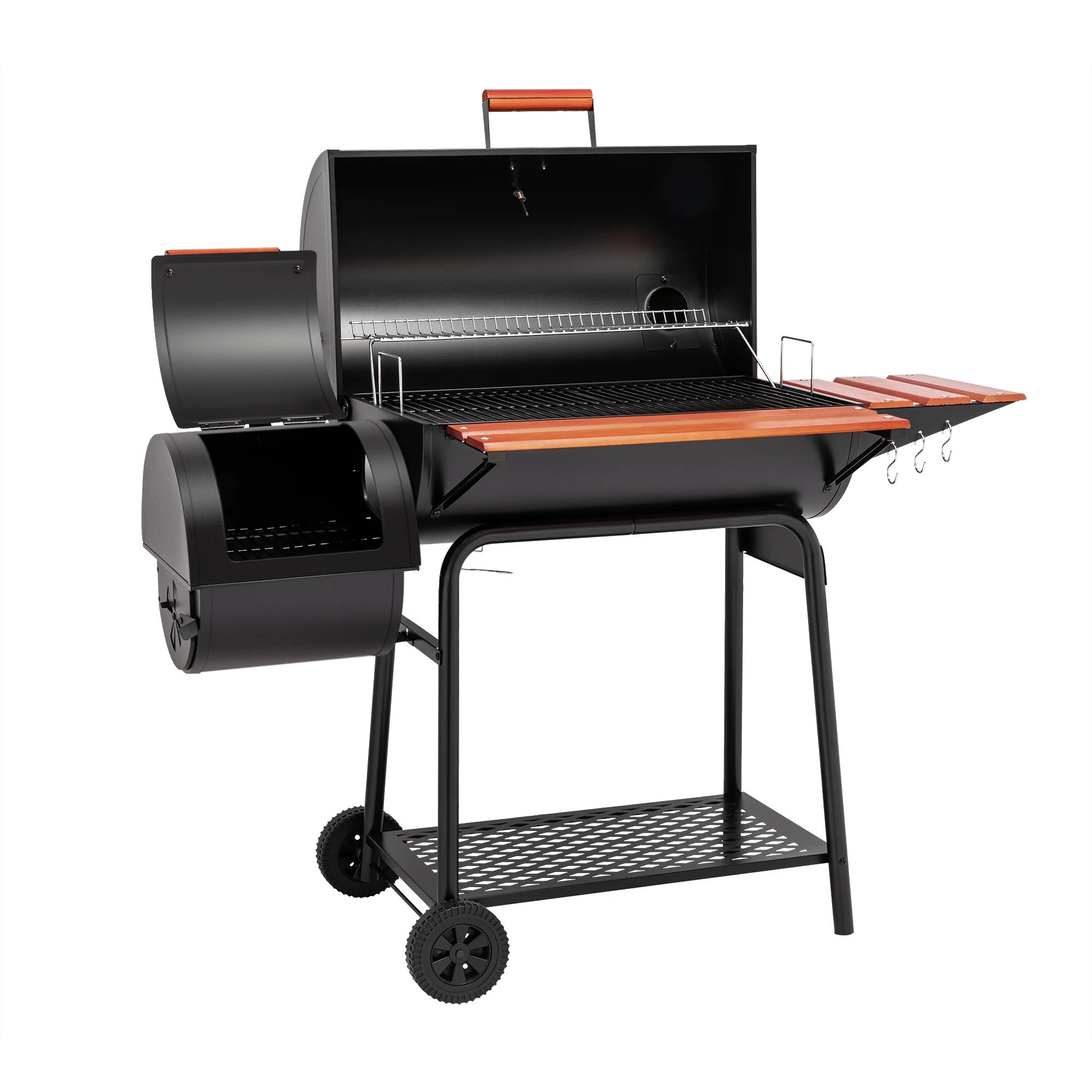 Barbecue à charbon Royal Gourmet CC1830W 76 cm avec fumoir latéral (modèle 2025)