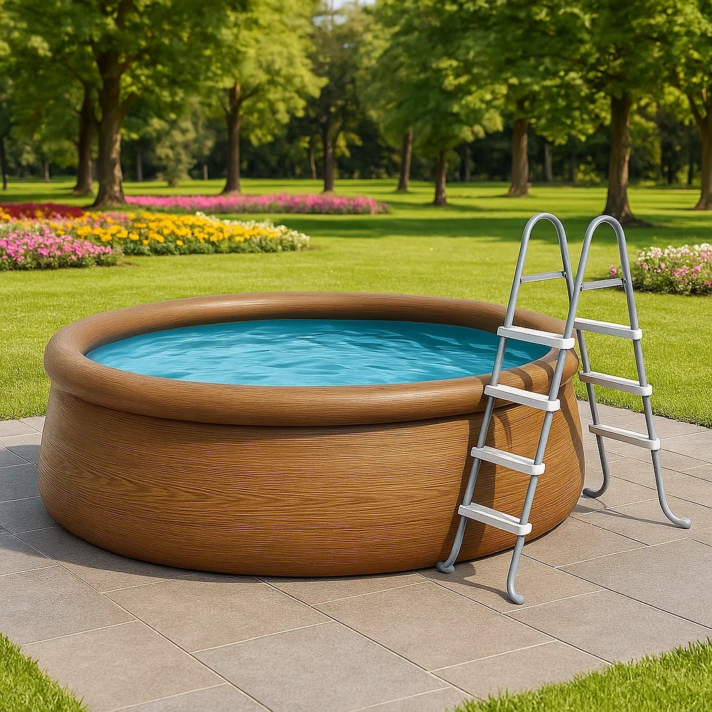 Piscine amovible 300 x 75 cm, bois wmmxARBg16lk