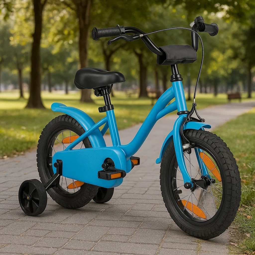 Vélo enfant 14 pouces bleu 3 à 6 ans - ONwVgsqwT3PU