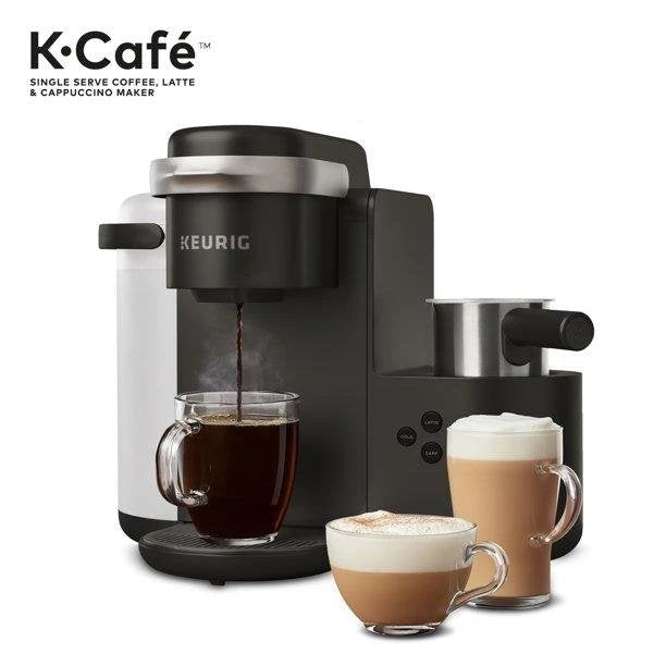 Cafetière Keurig K-Cafe à dose unique K-Cup, pour café, latte et cappuccino, charbon