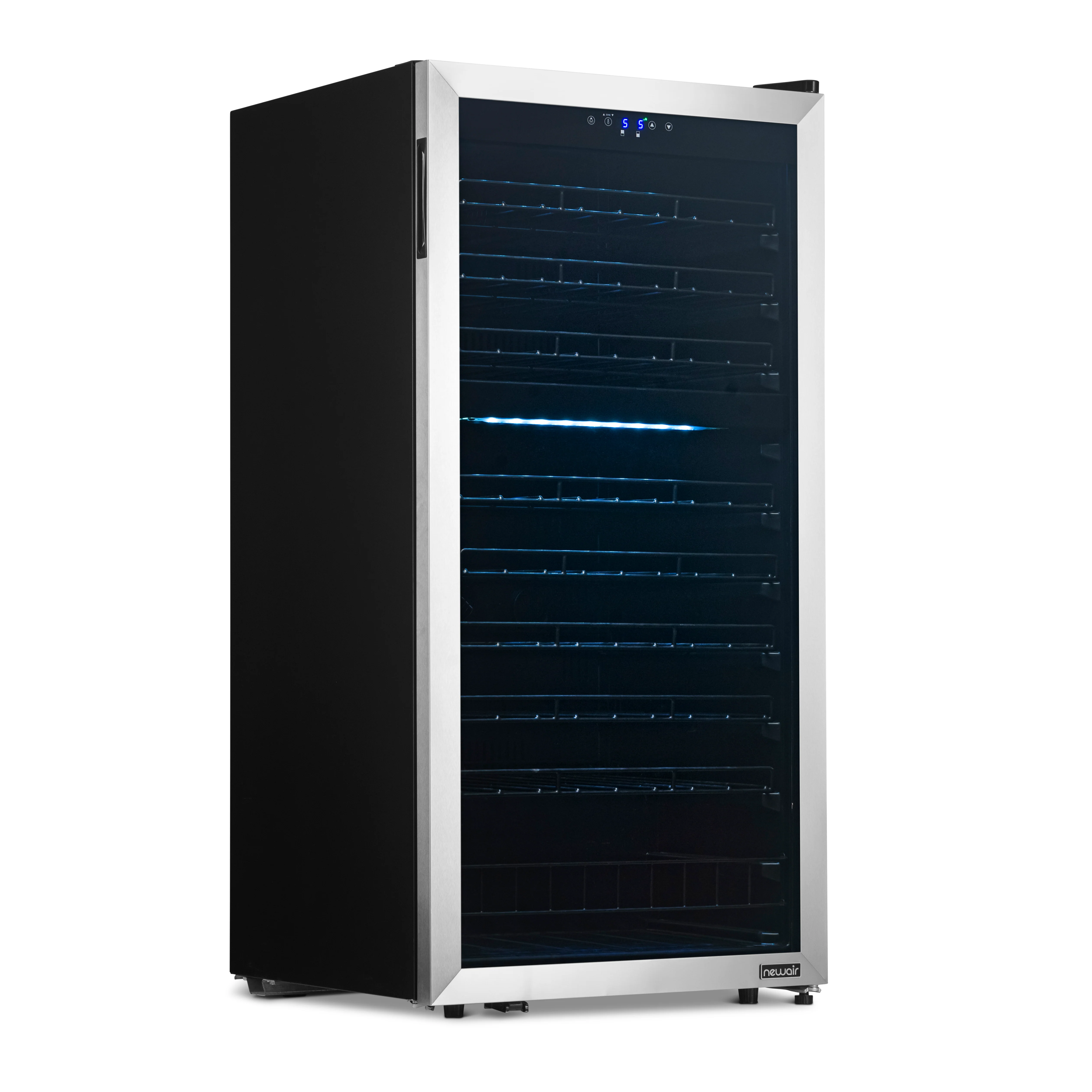 2025 Newair® Fritstående vinkøleskab i rustfrit stål – 76 flasker – 23 med dobbelt zone