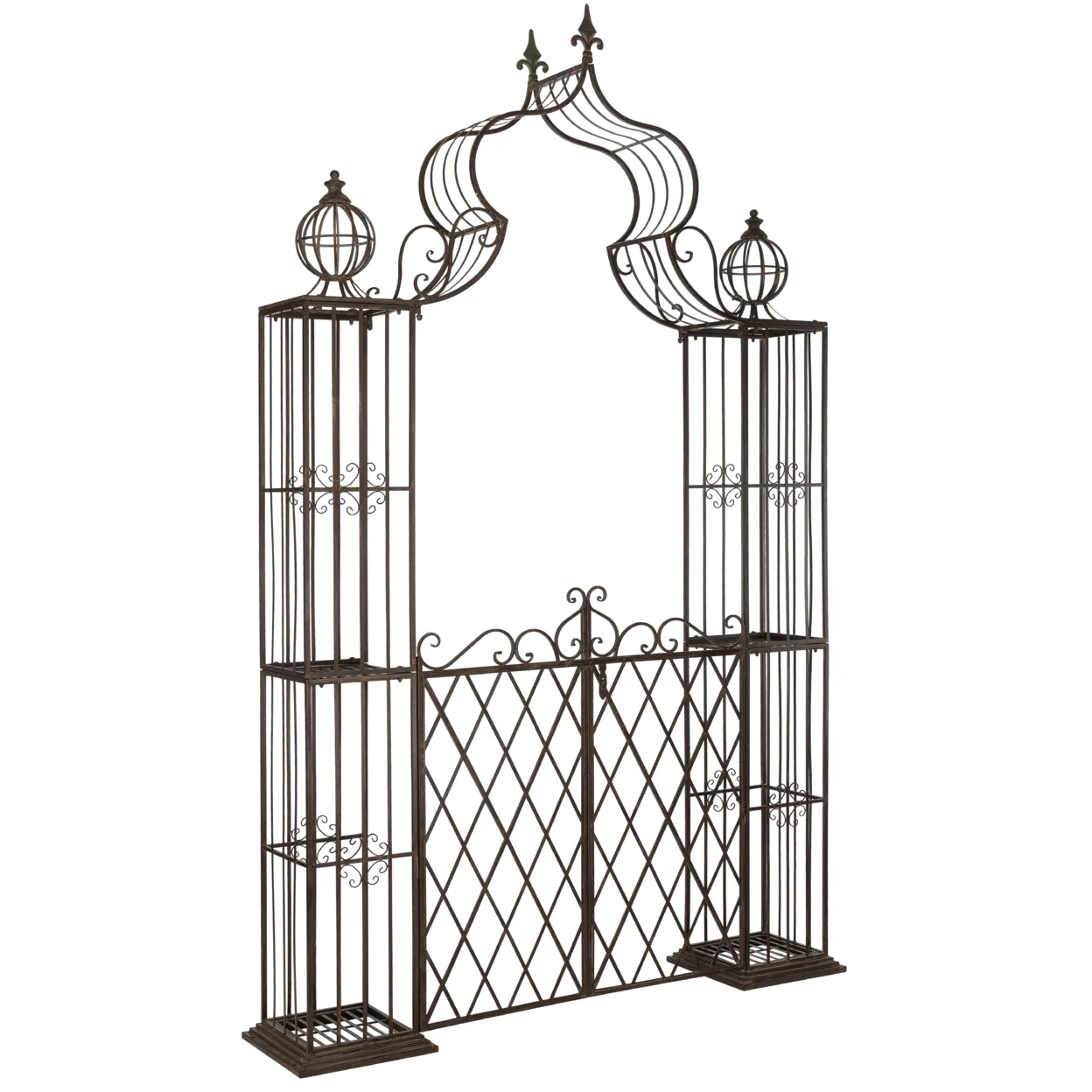 SAFAVIEH Outdoor Collection Beatrix Arbor Rustic Brown