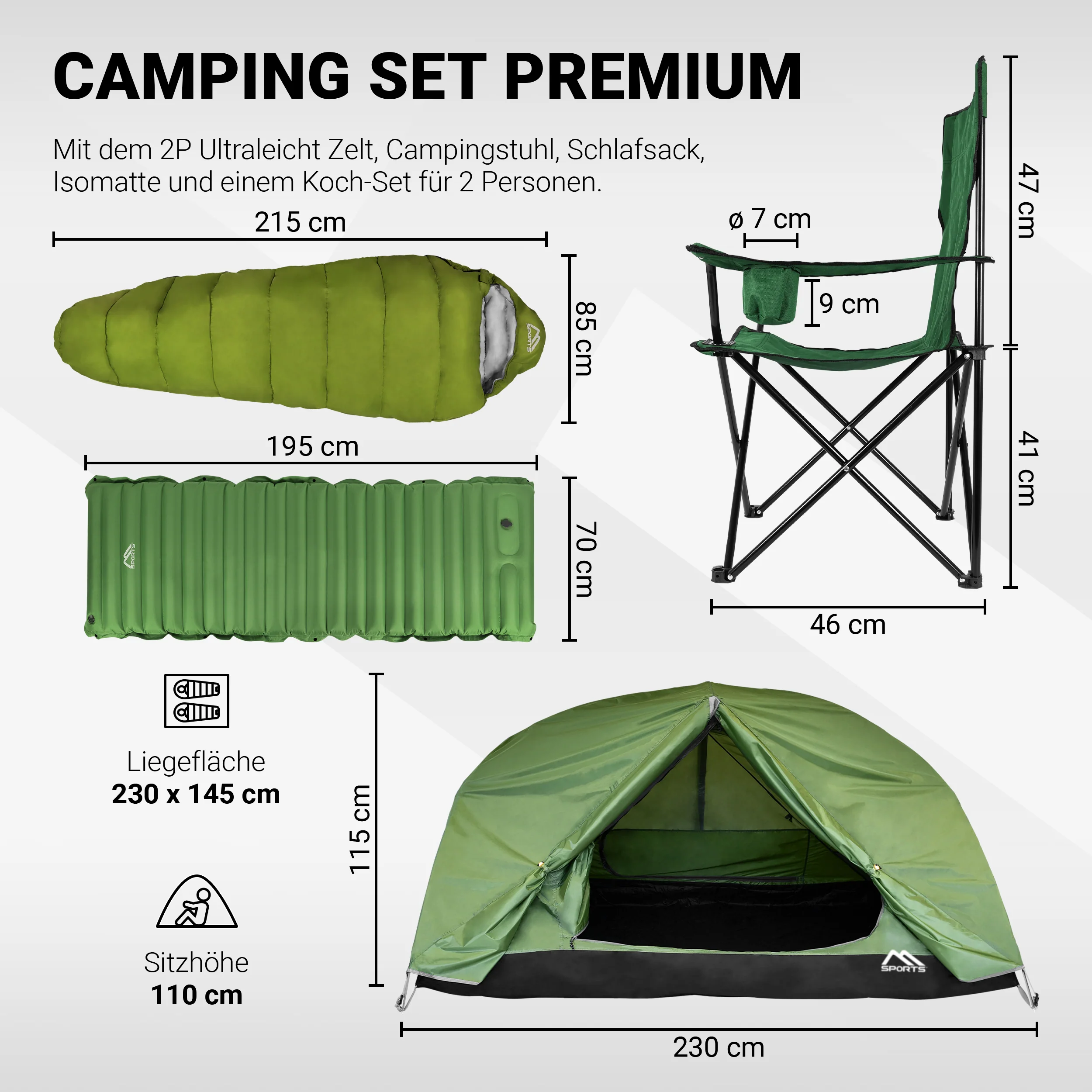 2025 Green Premium Camping-Set