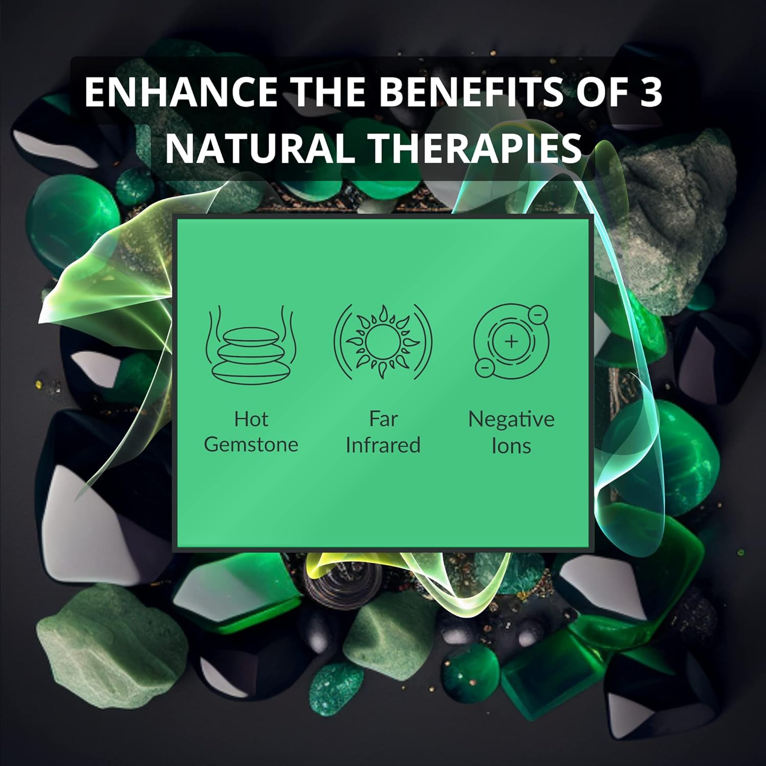 Coussin chauffant infrarouge lointain HealthyLine – Pierres chaudes en jade et tourmaline – Ions négatifs – Tapis en maille JT 7224 Soft Light InfraMat Pro®