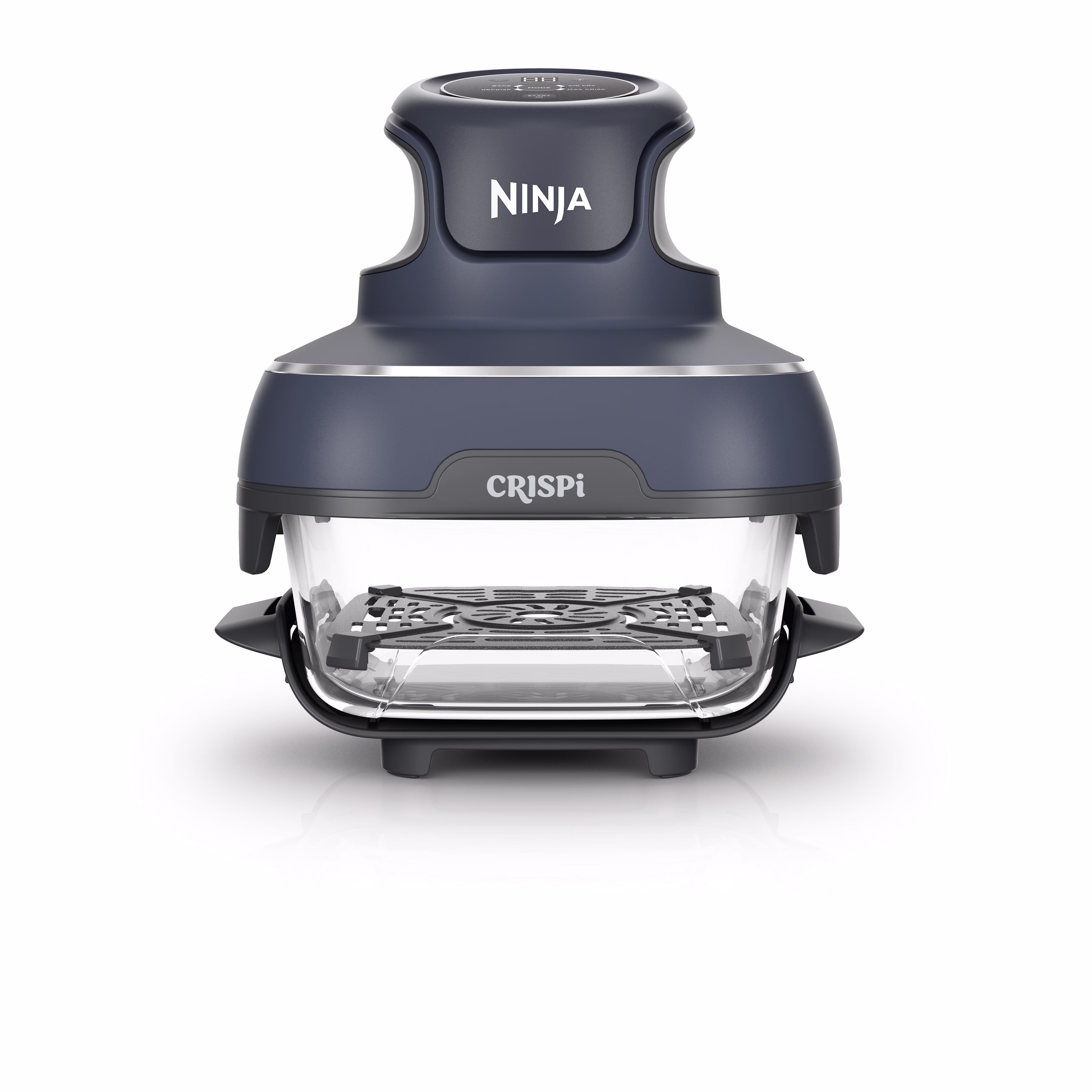 Ninja Crispi 4 - in - 1 Portable Glass Air Fryer Cooking System, 4 - Qt & 6 - Cup Containers, Cyberspace