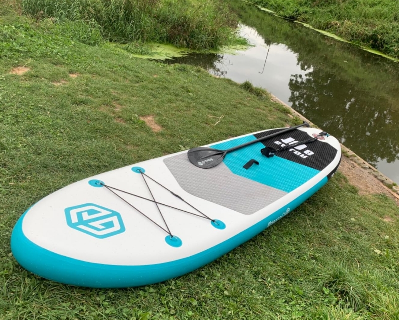 Goosehill Inflatable Stand Up Paddle Board, Premium SUP Package, 10' Long 32 Wide 6 Thick