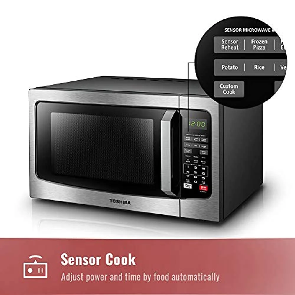 Toshiba 1.2 cu ft Countertop Microwave Ovens in Stainless Steel