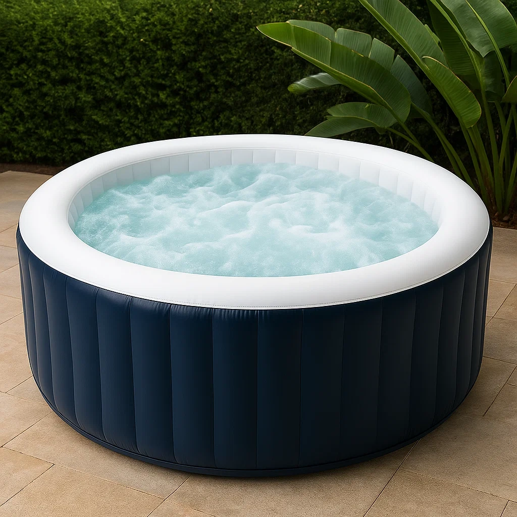 Spa gonflable 178 x 178 x 70 cm, 4 places, bleu marine/blanc dPoaGdj338qz