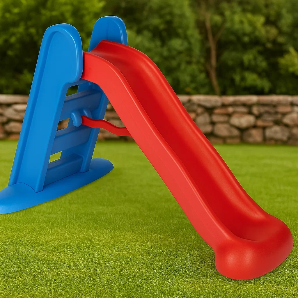 Toboggan 160x80x105 cm rouge et bleu 2 à 5 ans pliable - mZbVCrMj75Wi
