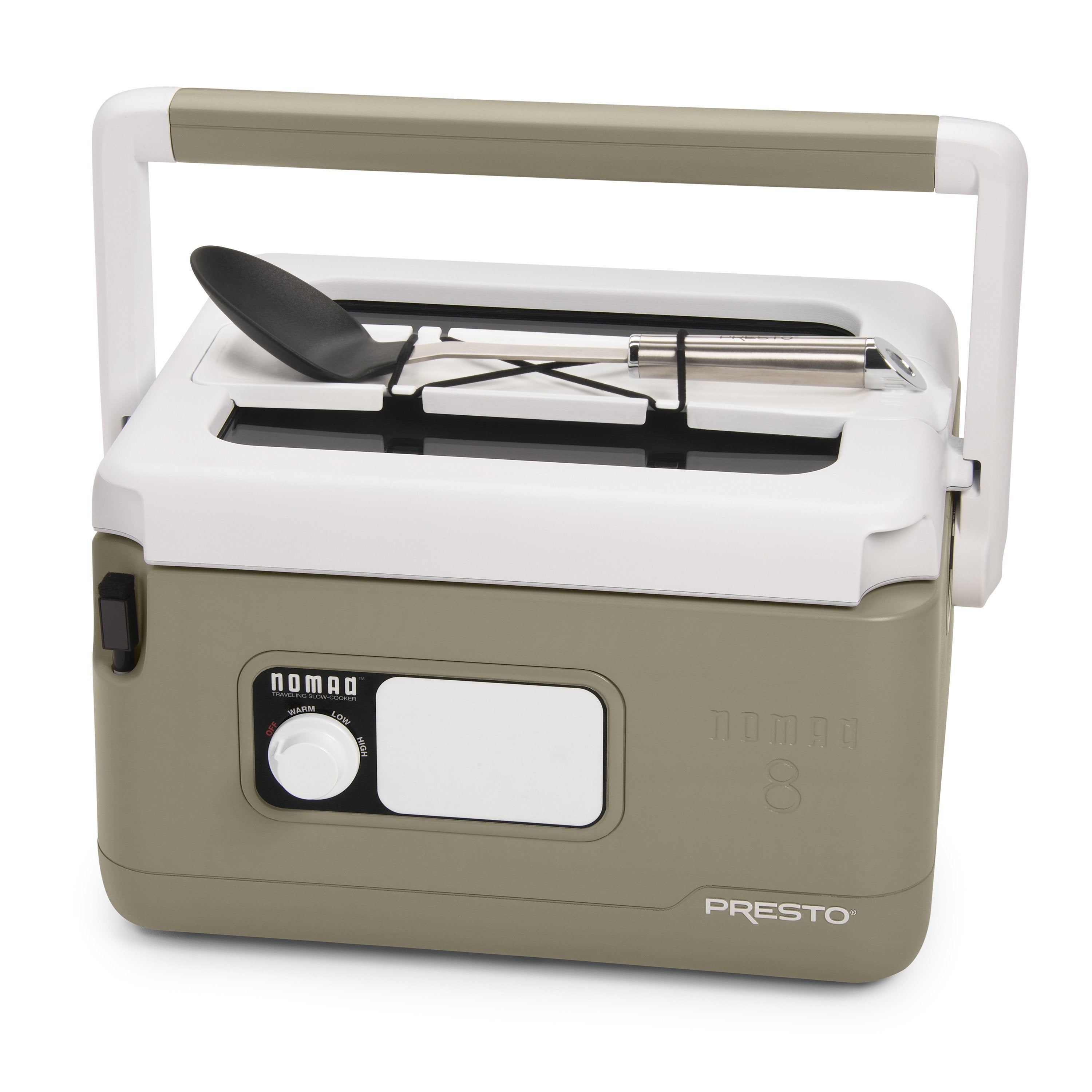 2025 Presto Nomad 8 Quart Travel Slow Cooker i brun