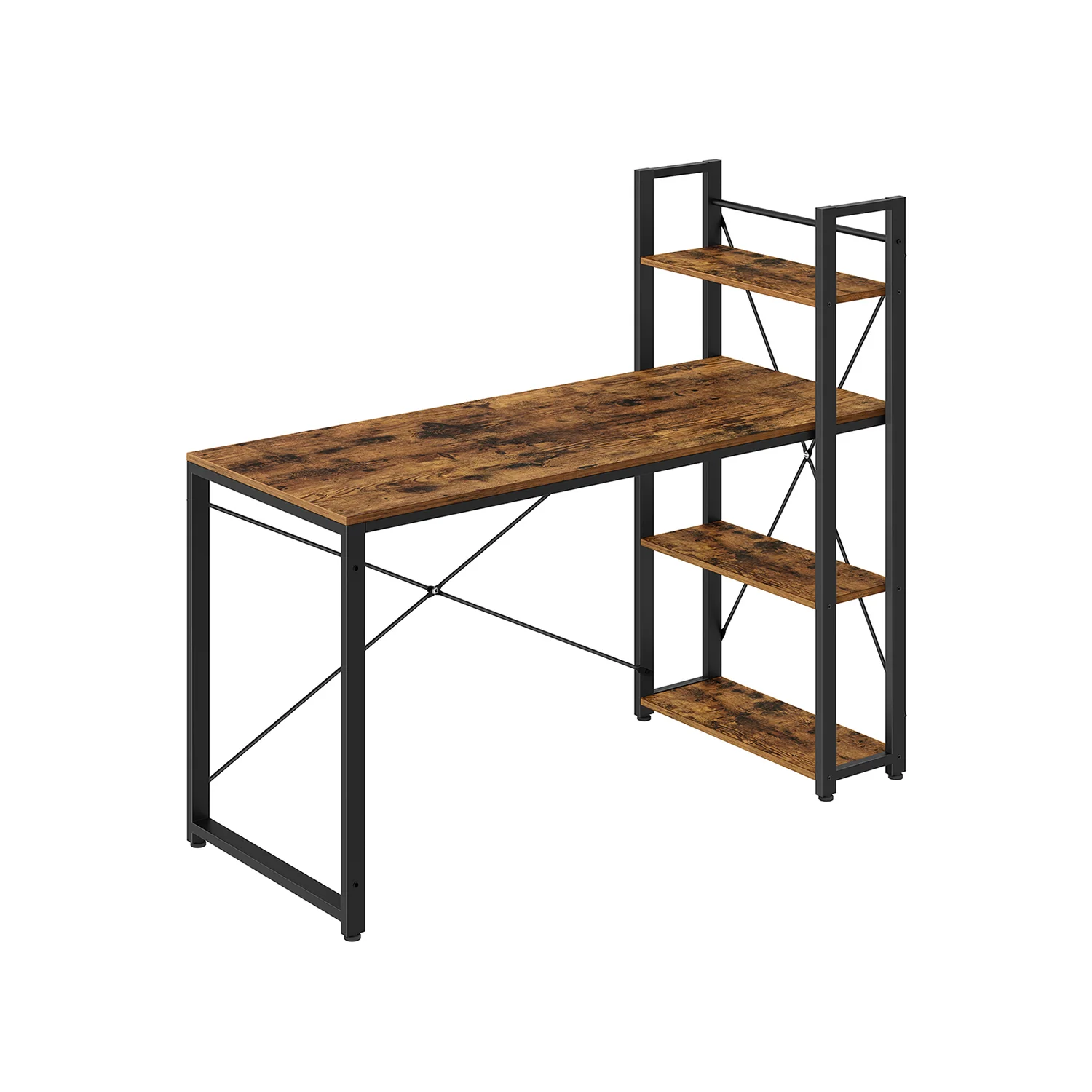 Schreibtisch mit Regalen rechts oder links für das Homeoffice/Arbeitszimmer – Einfache Montage