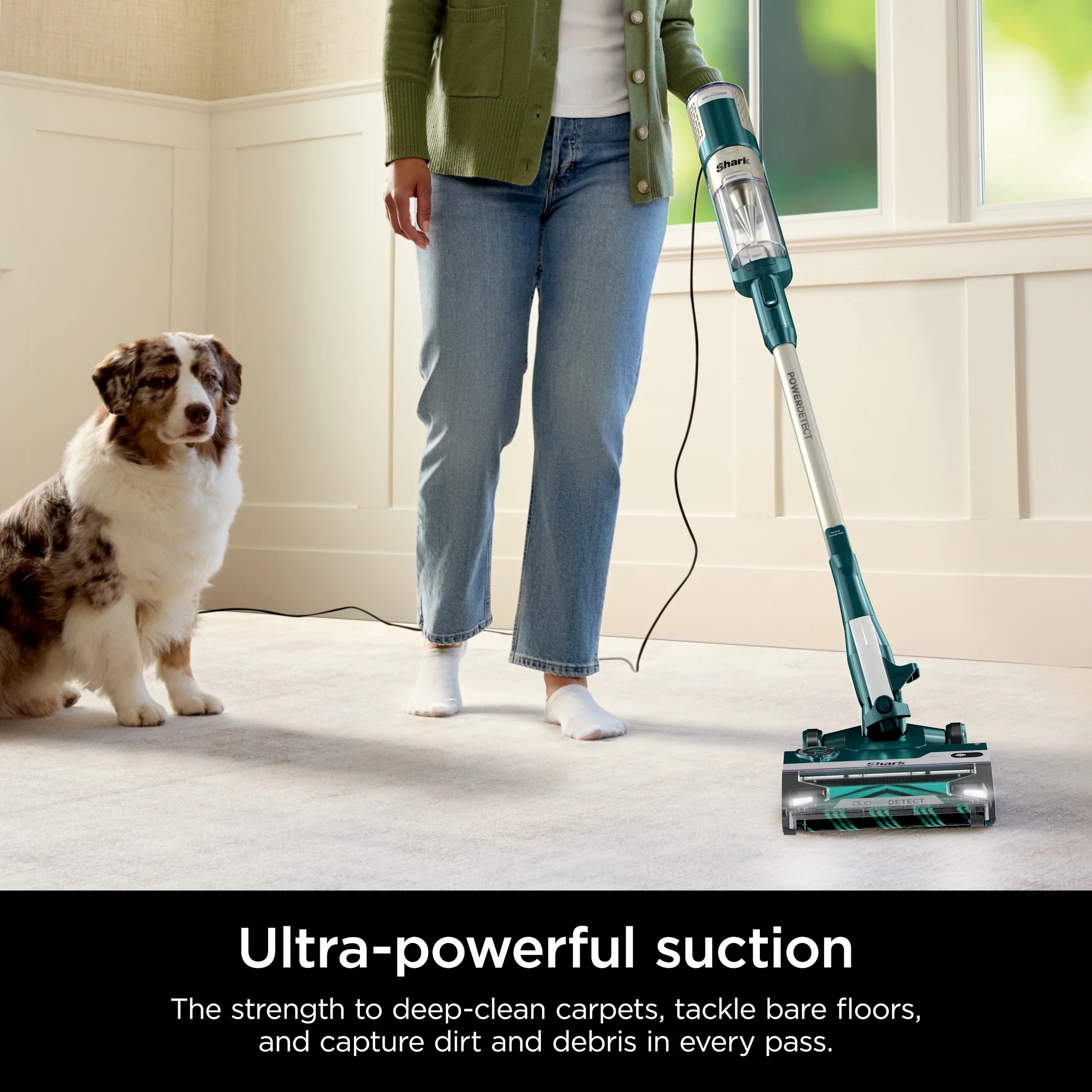 Shark POWERDETECT Corded Stick Vacuum, Duoclean & Odor Neutralizer Technology