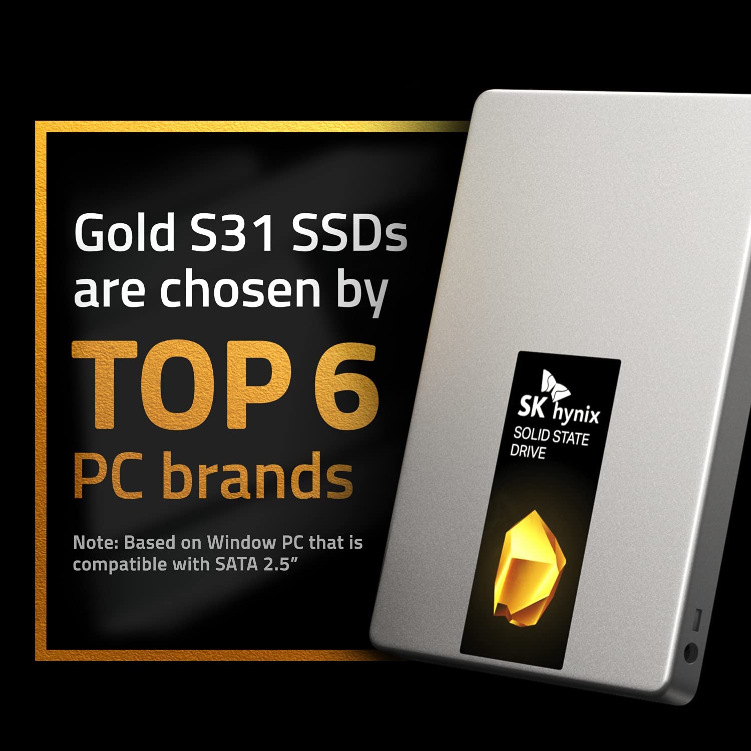 SK hynix Gold S31 SSD SATA Gen3 1 To 2,5 pouces interne | SSD 1 To | Jusqu