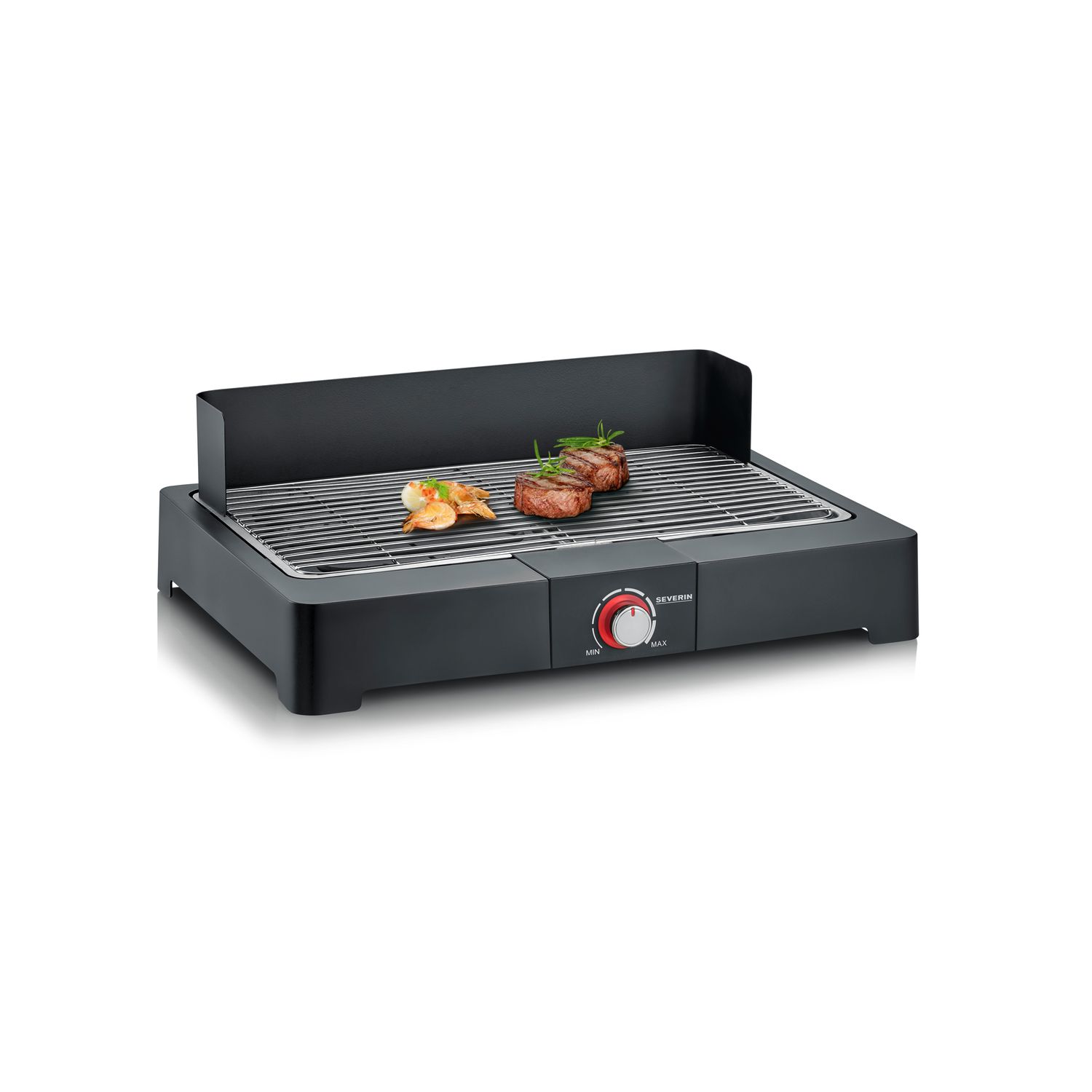 Severin bordgrill, sort, 2200W, side 8565