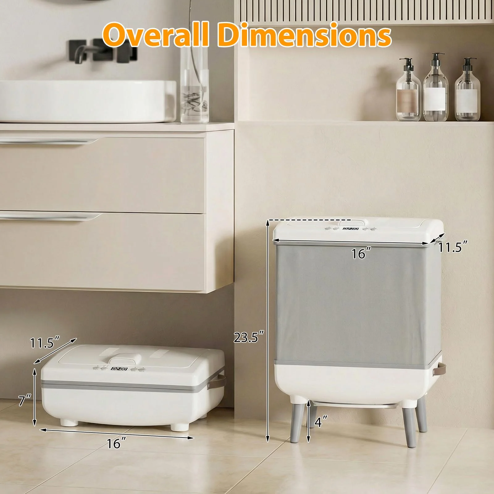 Tangkula 35L Large Towel Warmer with Heating and Drying Modes for Bathroom