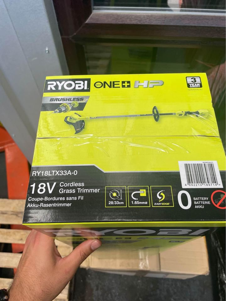 Ryobi One + HP Cordless Brushless Grass Strimmer - Bare Tool - Battery Not Included