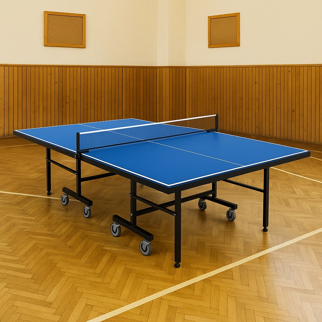 Table de ping-pong en acier bleu 274 x 152,5 x 76 cm