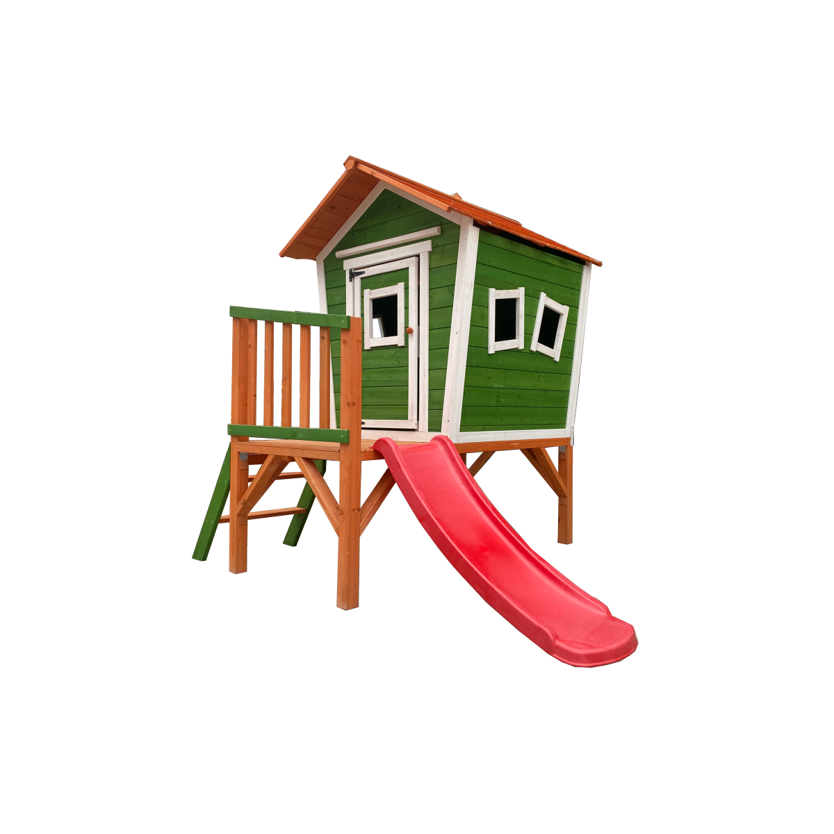 Diversity Green trælegehus til børn - Ideelt trælegehus til udendørs eller indendørs brug med FSC®-certificering