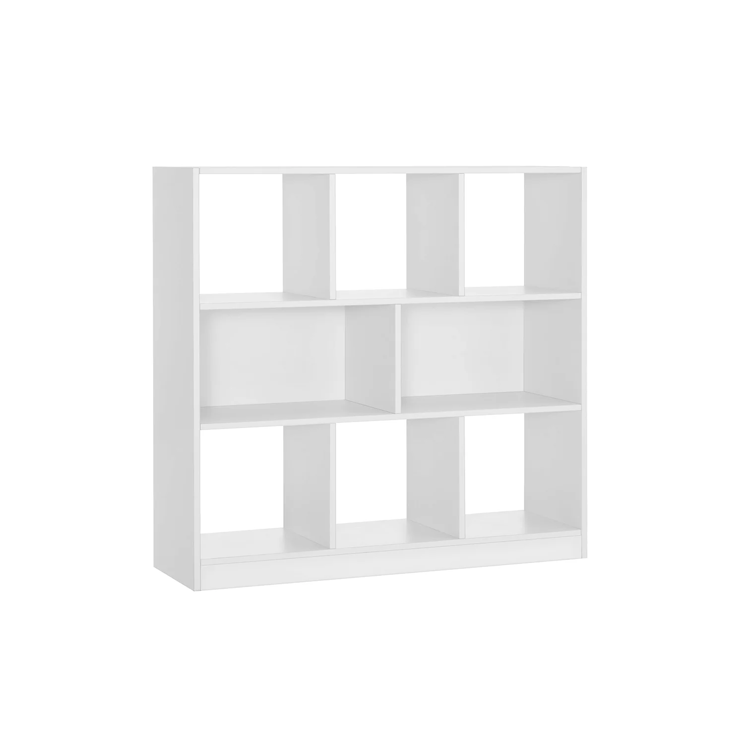 Bibliothèque en bois avec cubes et étagères